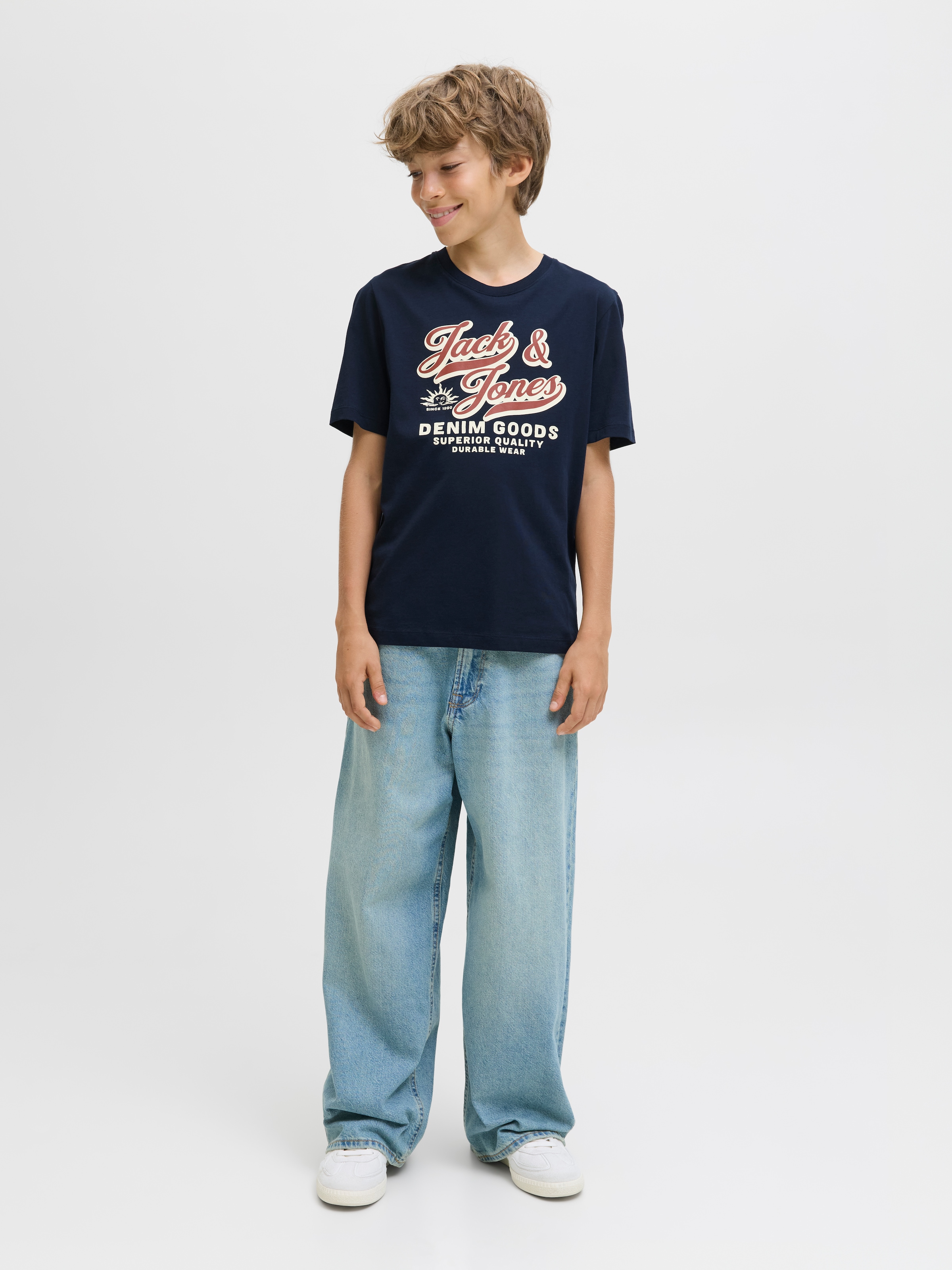 Jack & Jones Junior T-Shirt »JJELOGO TEE SS ONECK 2 COL AW25 NOOS JNR«