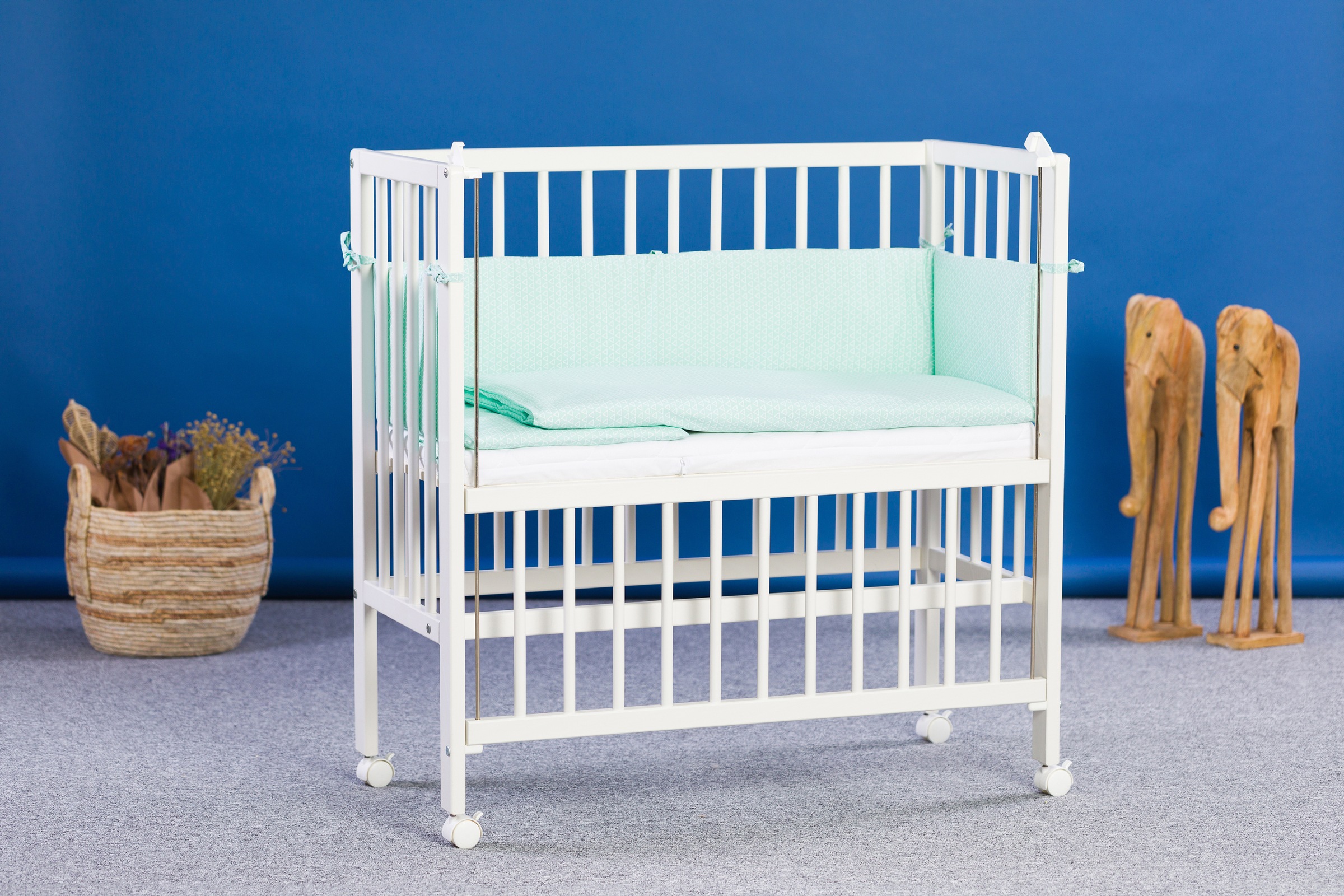 Fillikid Bettnestchen »Cocon Luxe, Mint Triangle«, Made in Europe
