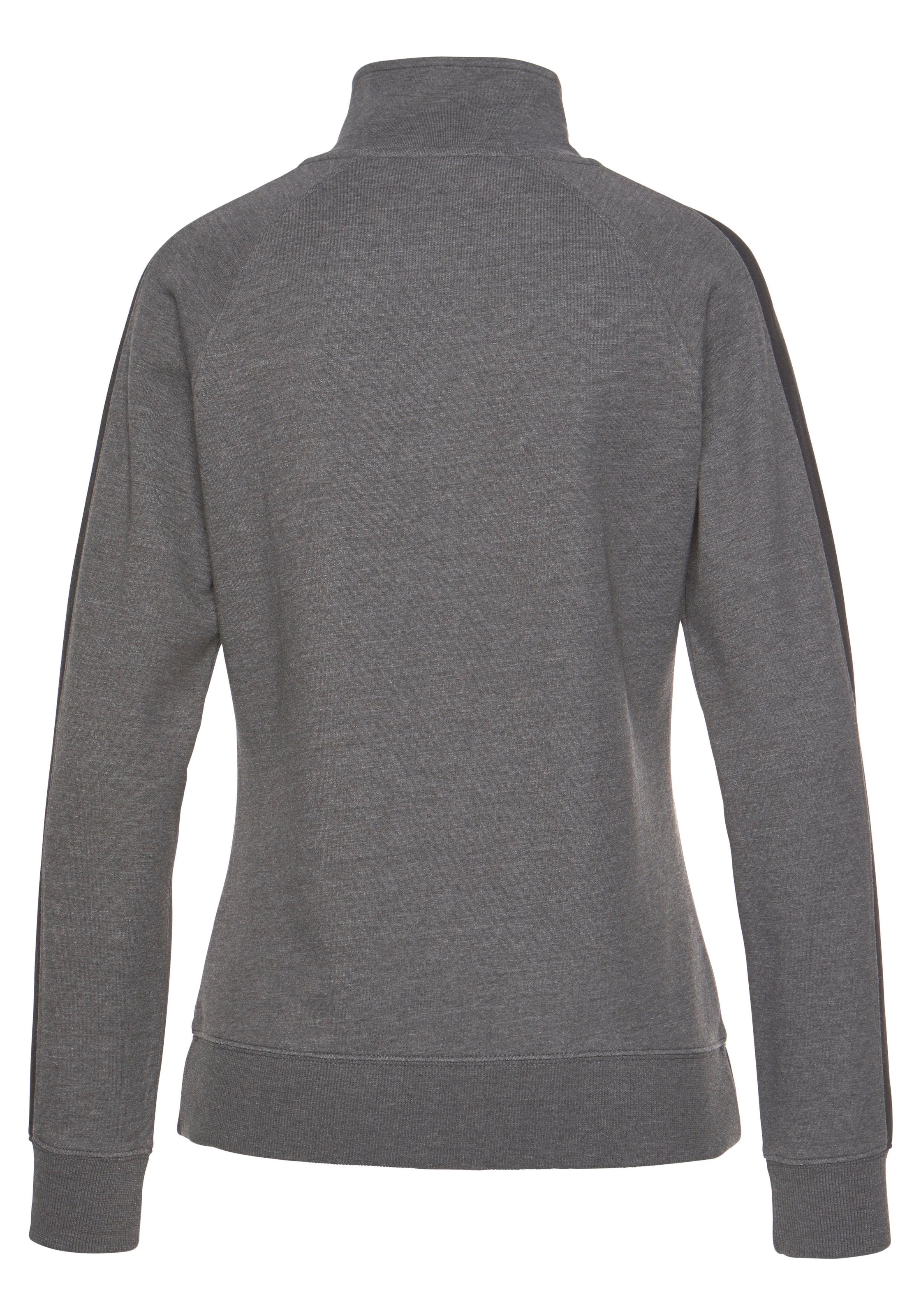 Bench. Loungewear Sweatjacke, mit Seitenstreifen und Stehkragen, Loungeanzug