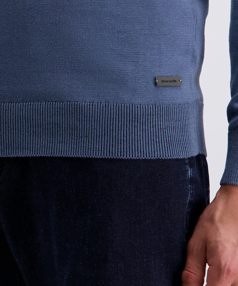 Pierre Cardin Strickpullover mit Troyer Kragen