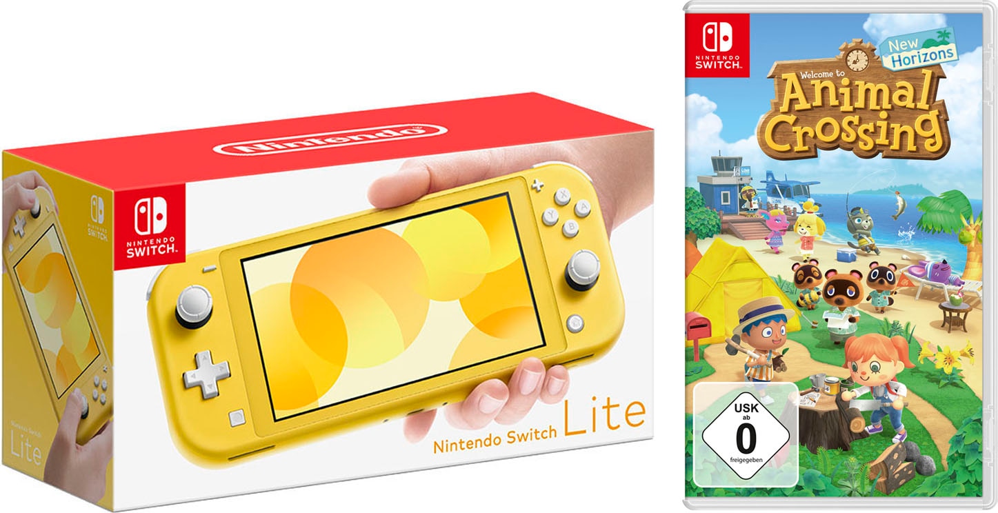 Nintendo Switch lite in Farbe gelb plus hülle und Ladegerät