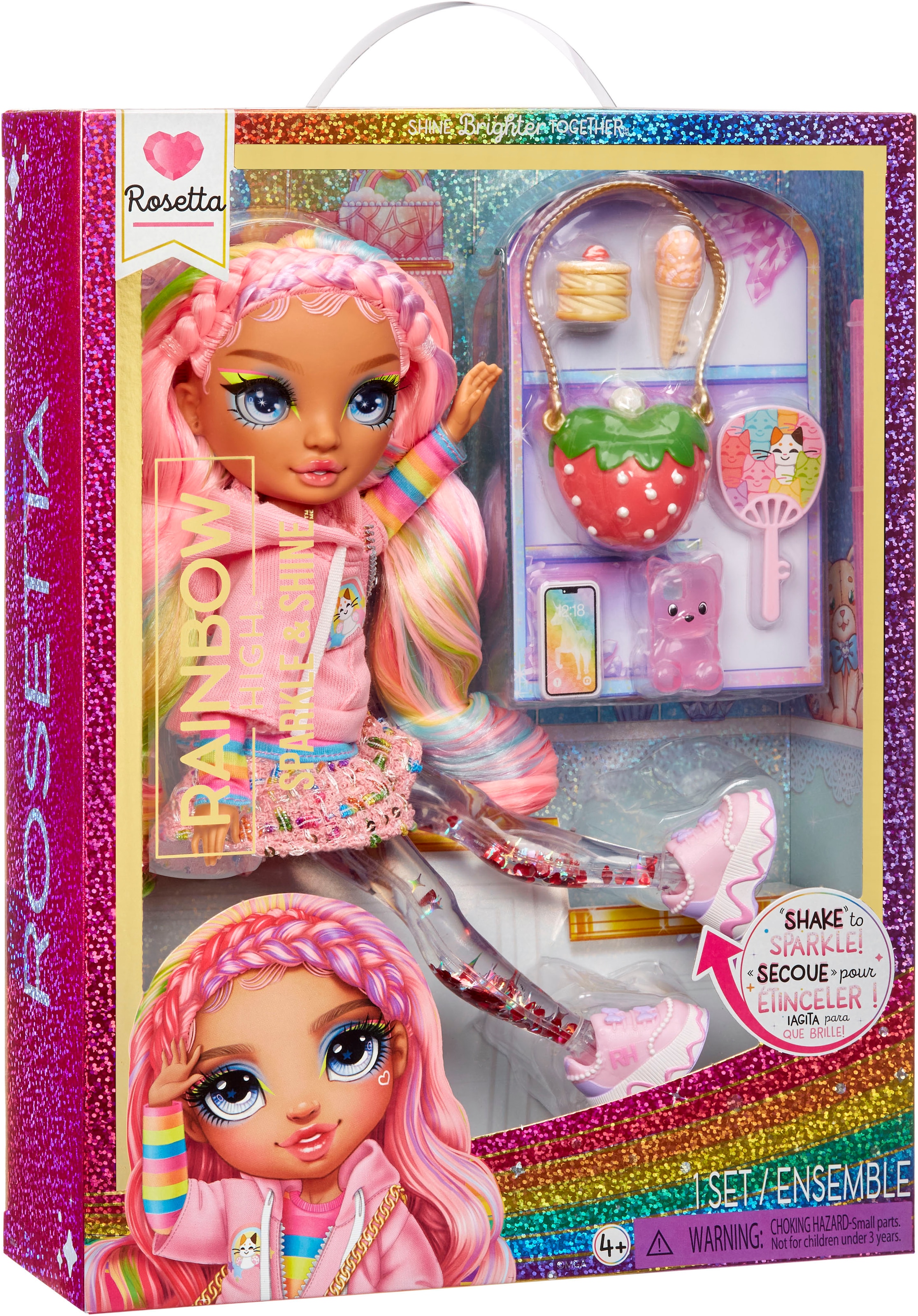 RAINBOW HIGH Anziehpuppe »Rainbow High Sparkle & Shine Fashion Dolls - ROSETTA (Pink)«