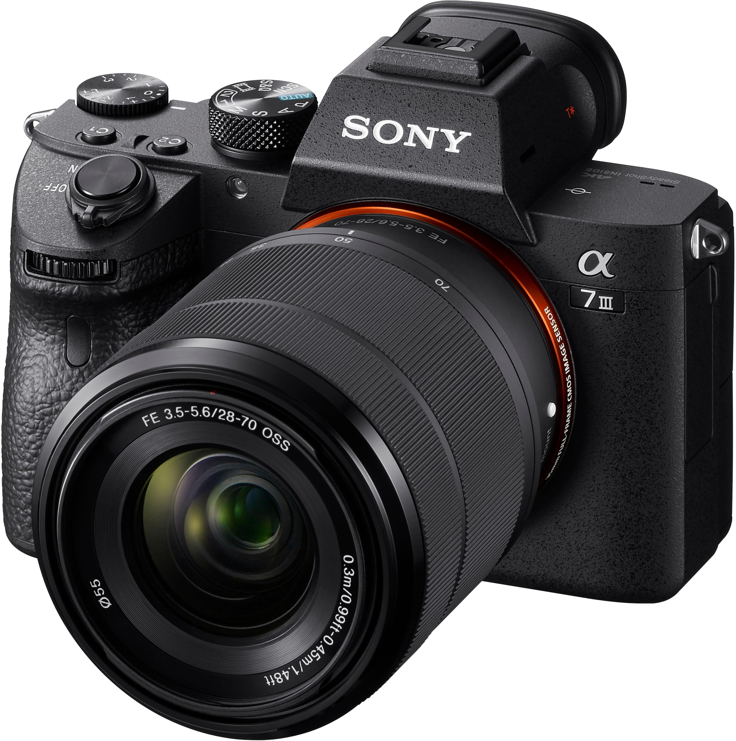 Sony Systemkamera »Alpha 7 III ILCE-7M3KB«, SEL-2870, 24,2 MP, WLAN (Wi-Fi)- NFC bei