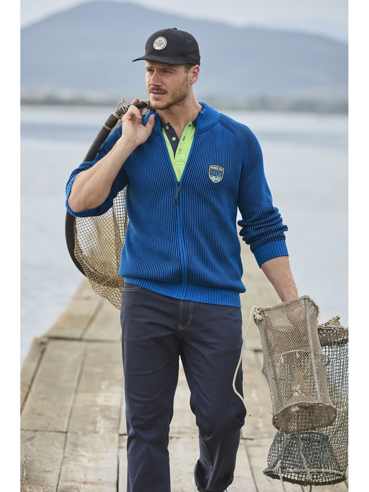 Jan Vanderstorm Strickjacke »Strickjacke VERMUNDUR«, in ansprechender Rippoptik