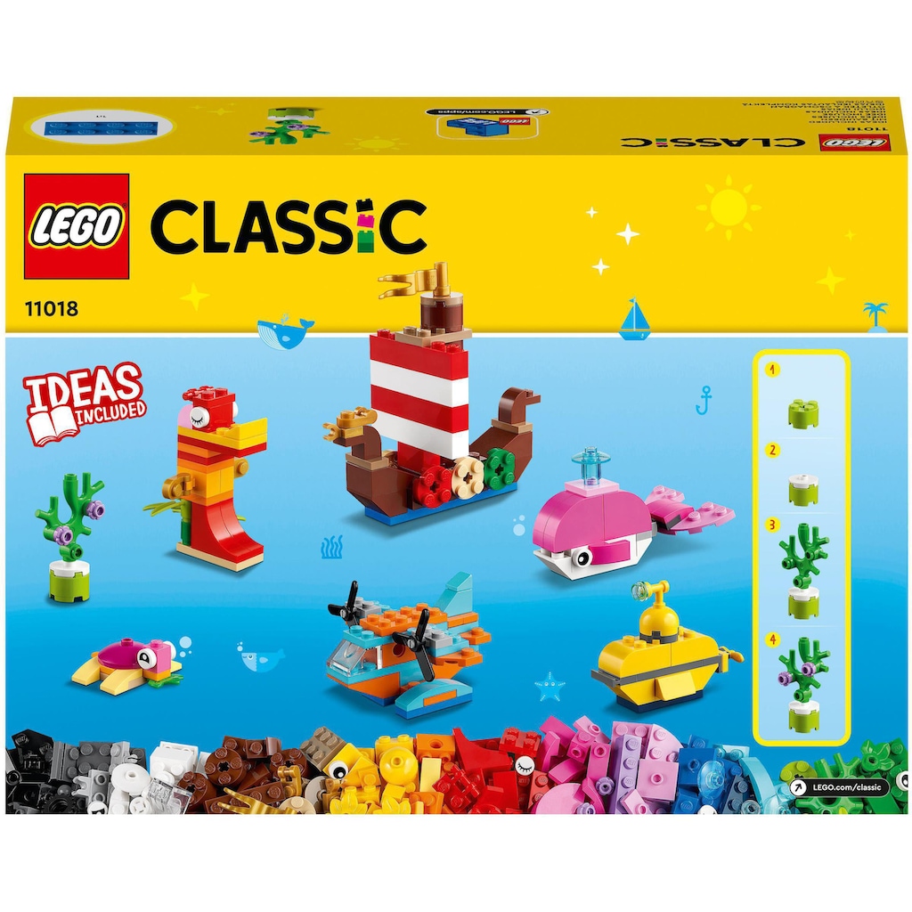 LEGO® Konstruktionsspielsteine »Kreativer Meeresspaß (11018), LEGO® Classic«, (333 St.)