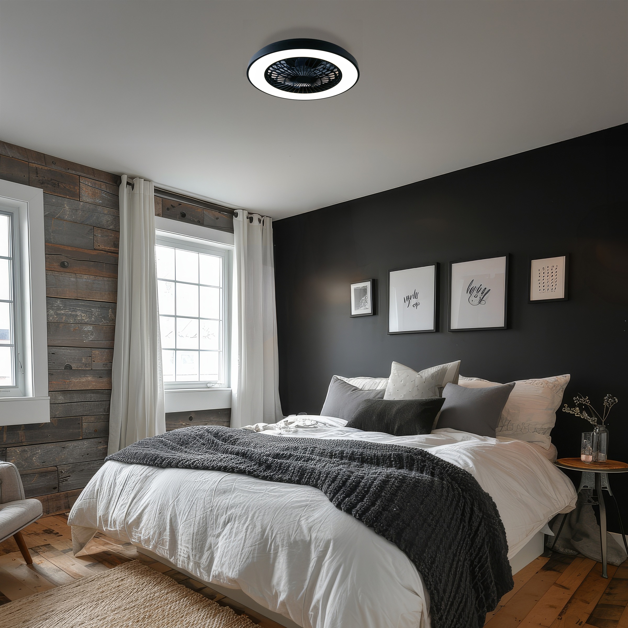 Brilliant LED Deckenleuchte »Mazzaro Deckenventilator« 1 Stk. warmweiß - kaltweiß Deckenlampe, Ventilator, 48,5 cm, digitales RGB, CCT, dimmbar