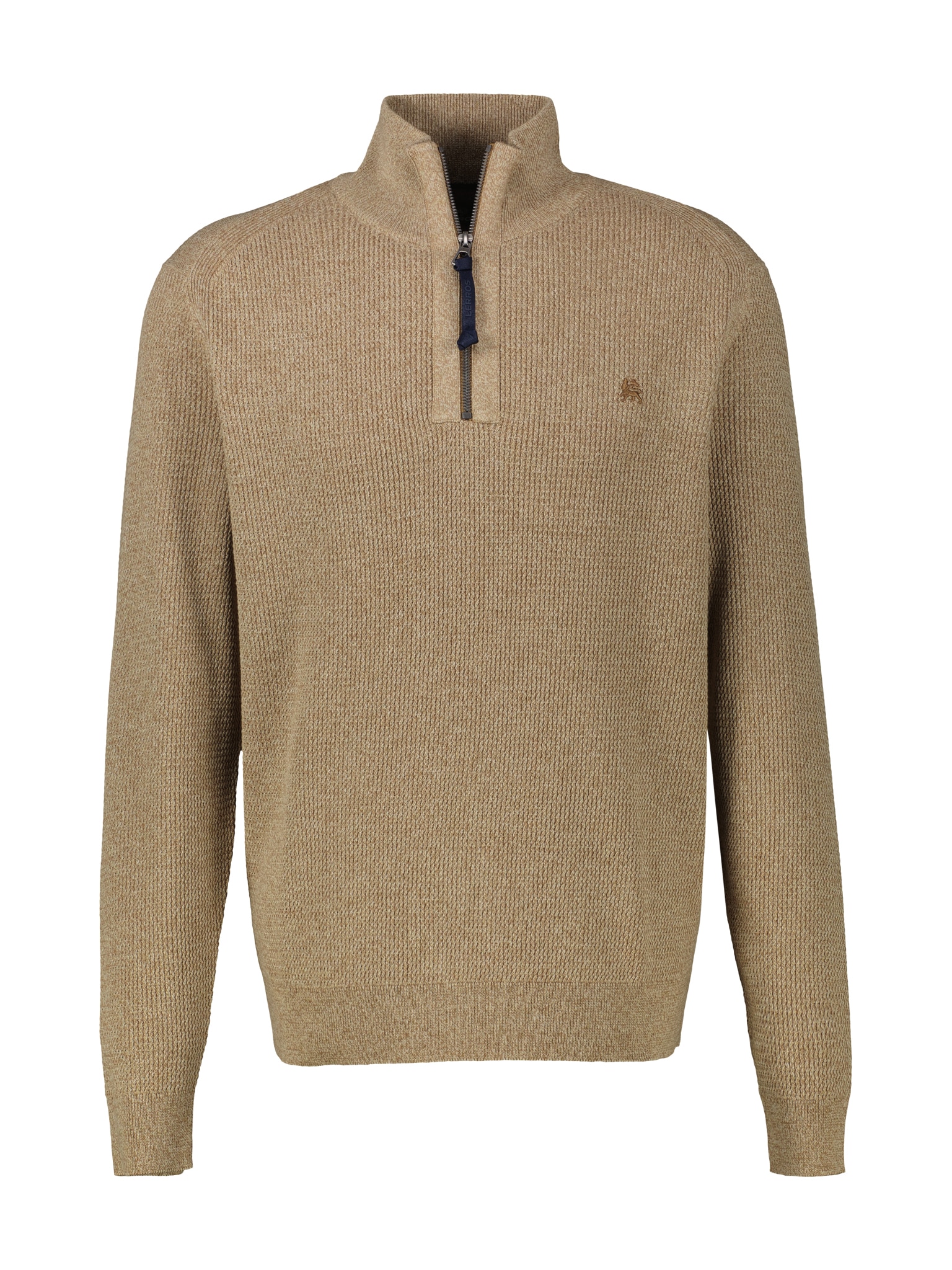 LERROS Strickpullover mit Troyer-Reißverschluss, Stehkragen