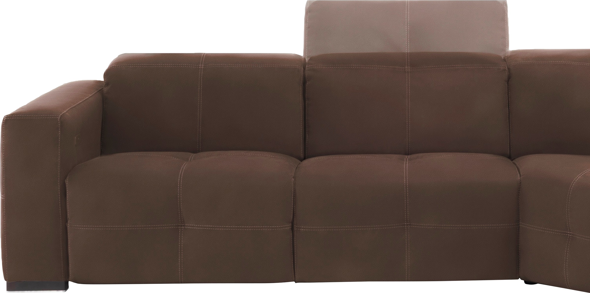 Egoitaliano Ecksofa »Sauvanne, Designsofa der Extraklasse, elegant und bequem«, wahlweise mit elektrischer Relaxfunktion, Kopfteilverstellung