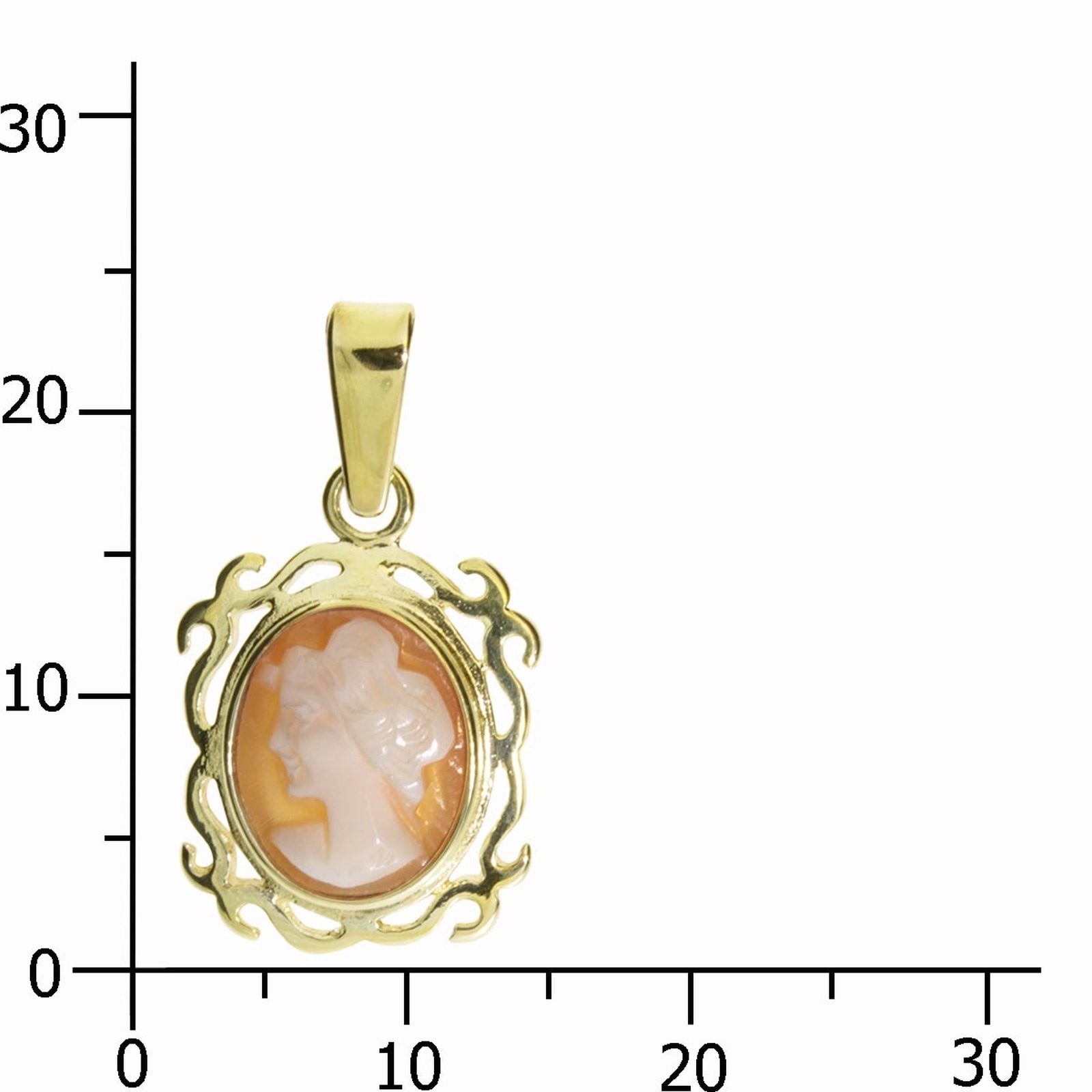 OSTSEE-SCHMUCK Kettenanhänger »- Konstanze - Gold 333/000 - Gemme«