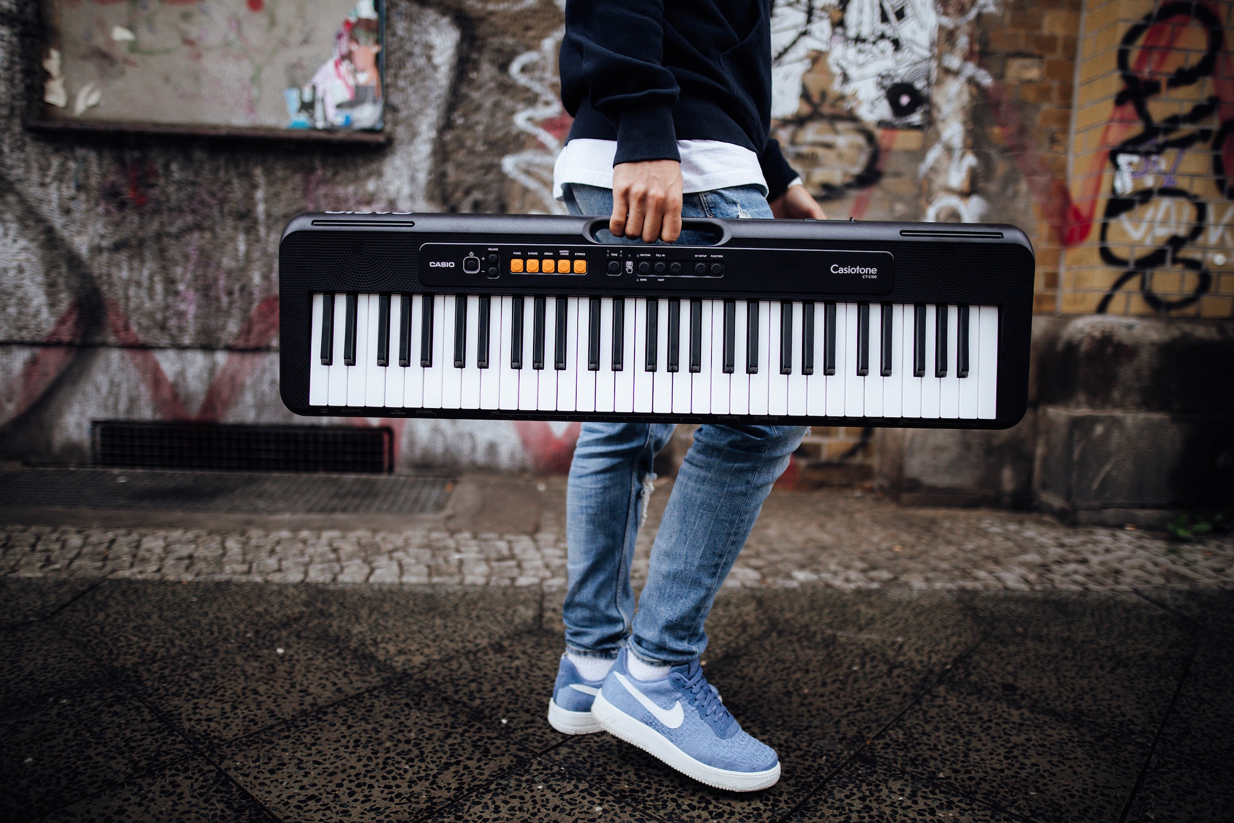 CASIO Home-Keyboard »CT-S100AD«, inkl. Netzadapter und Stativ