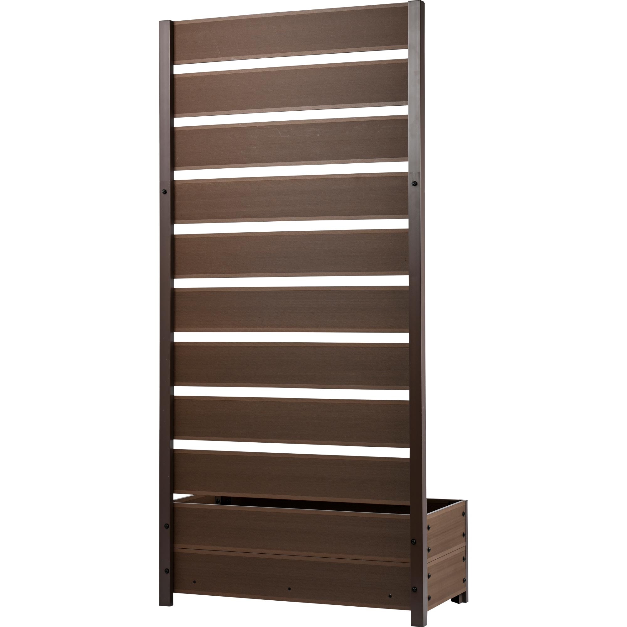 dobar Blumenkasten »WPC-Pflanzkübel mit Rankgitter, Dunkelbraun« ca. 72 x 33 x 150 cm (L x B x H) groß und ca. 13,7 kg