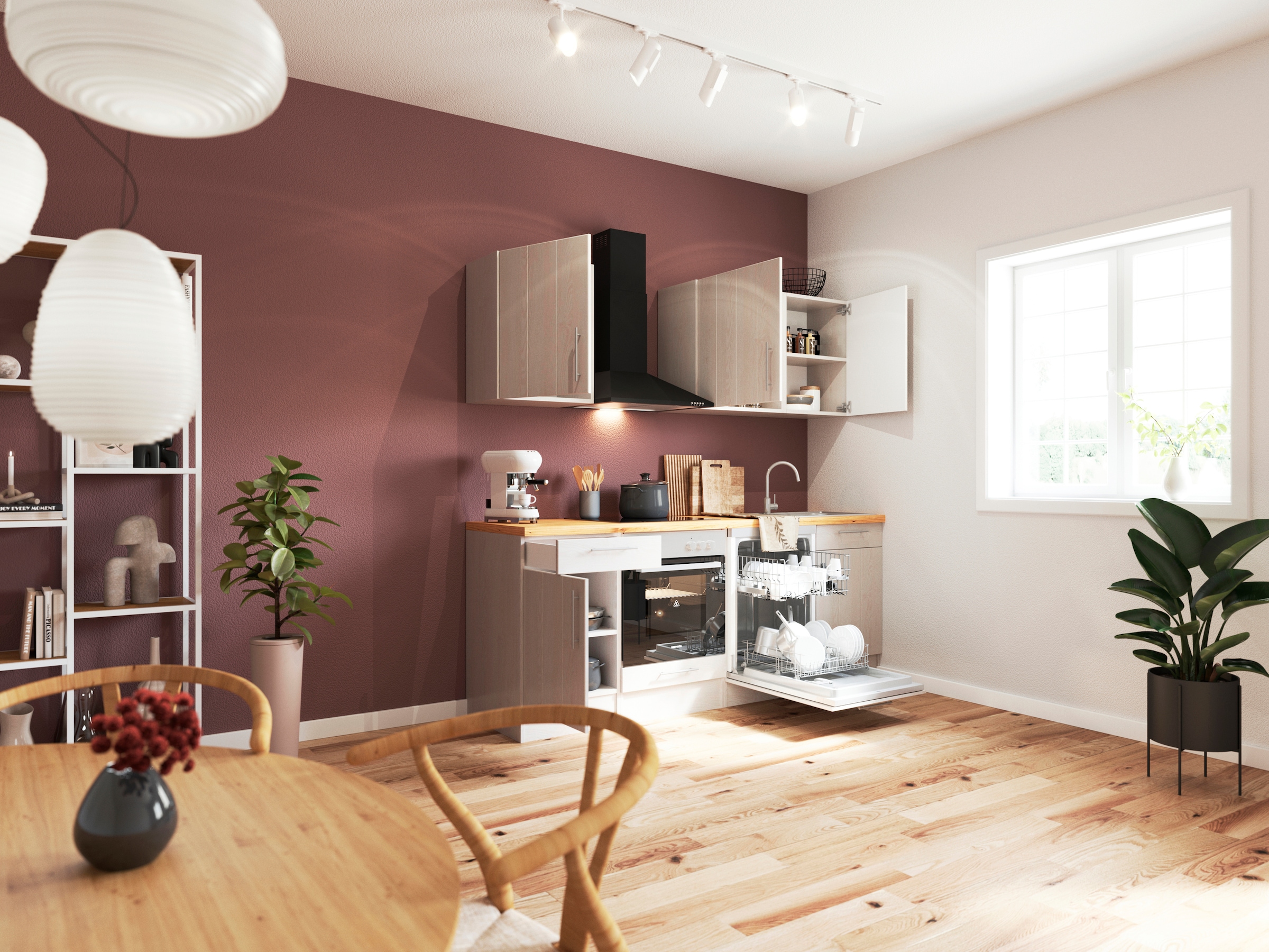 RESPEKTA Küchenzeile »Anton« Breite 220 cm, mit Soft-Close, in exklusiver Konfiguration für OTTO