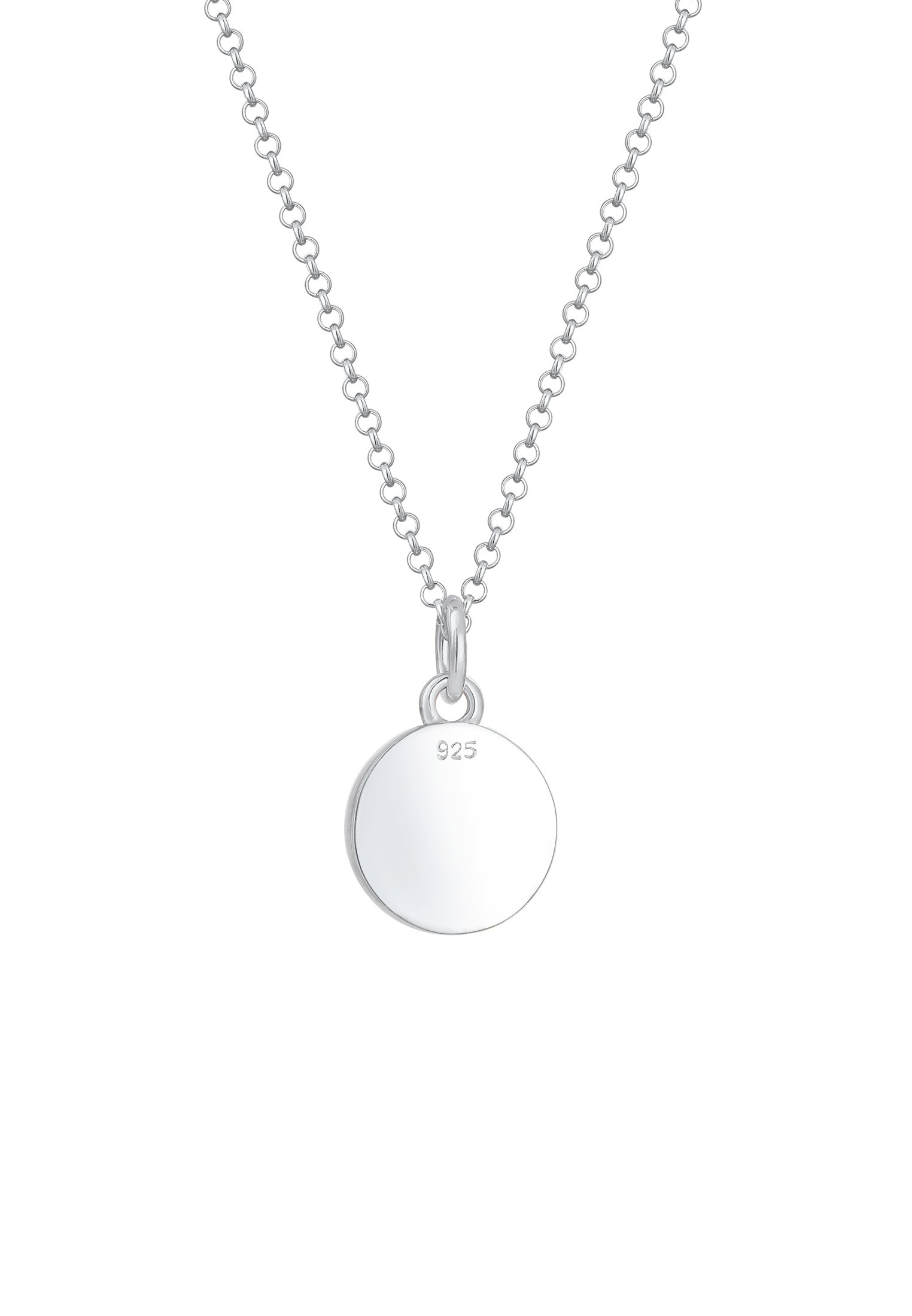 Elli Kette mit Anhänger »Halskette Plättchen Vintage Buchstabe L Initialen 925 Sterling Silber«