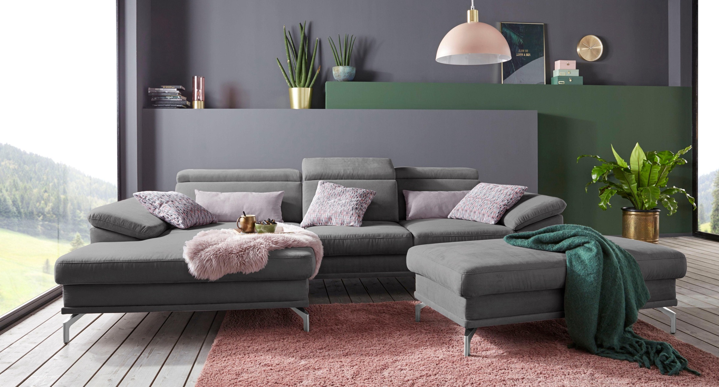 sit&more Ecksofa »Scorpio L-Form«, inklusive Sitztiefenverstellung, wahlweise mit Kopfverstellung