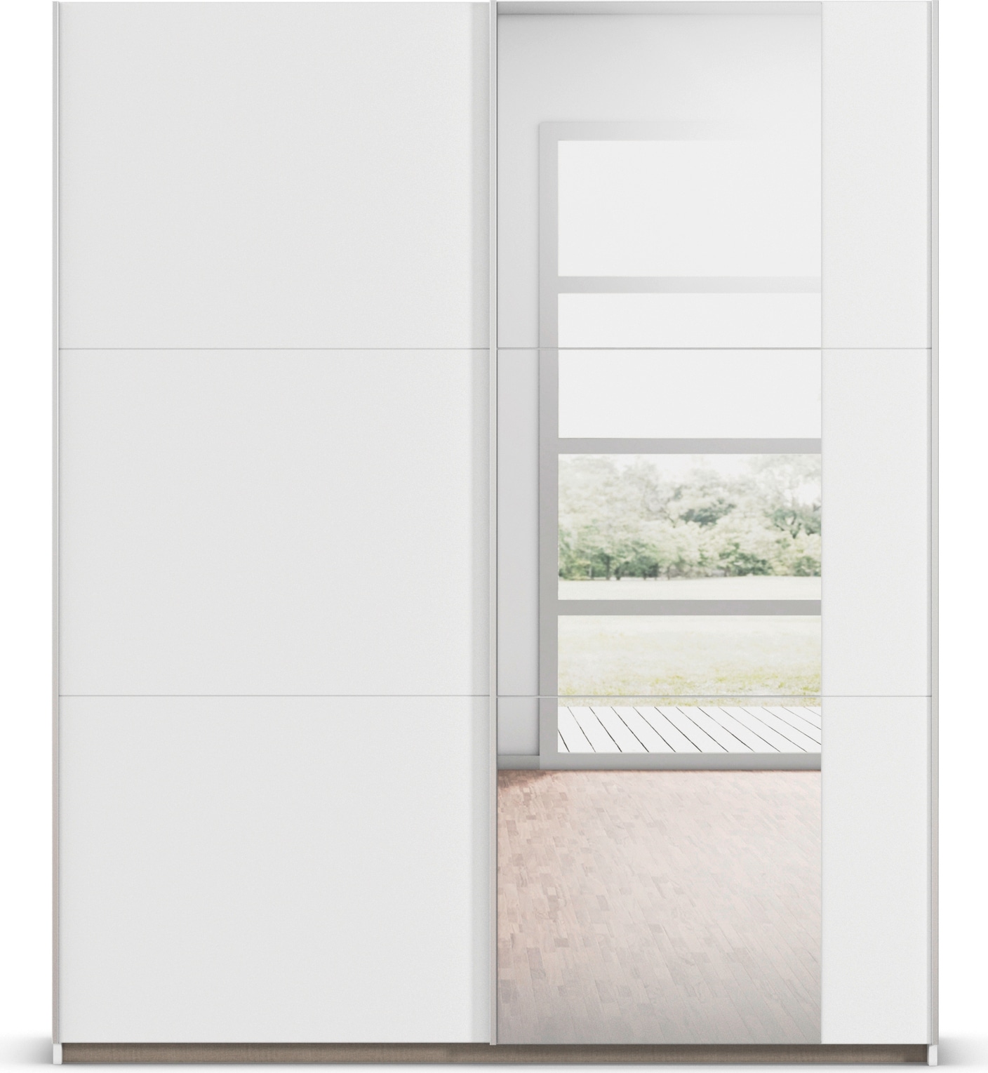 rauch Schwebetürenschrank »Kleiderschrank Garderobe TOPSELLER AURELIO mit 3 Ausstattungsvarianten« 3 verschiedene Ausstattungsvarianten Griffe aus Metall MADE IN GERMANY