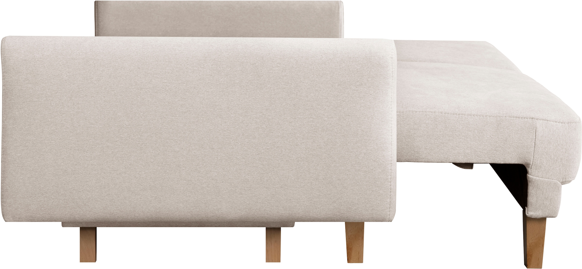 Home affaire 3-Sitzer »TRIPLO optionale Schlafsofa mit Bettkasten, Maße B/T/H: 215/100/89 cm«, Wahlweise Bettfunktion - Liegefläche 145x191 cm, Rücken-, Zierkissen