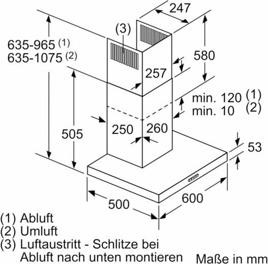 XXL SIEMENS Jahren 3 »LC64BBC50«, Wandhaube Serie mit Garantie iQ100