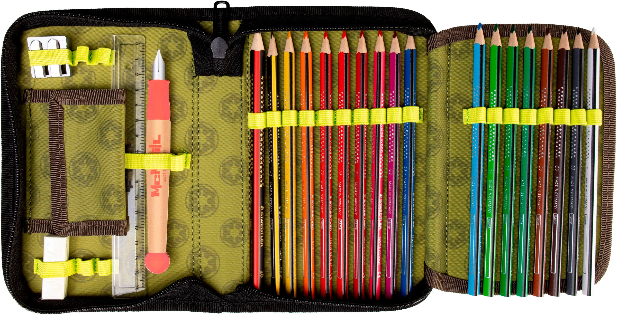 McNeill Schulranzen »Perfecto, Star Wars II« reflektierende Streifen auf den Schultergurten;retroreflektierende Flächen inkl. Federmäppchen, Turnbeutel, Schlamperrolle & Motivmagnet