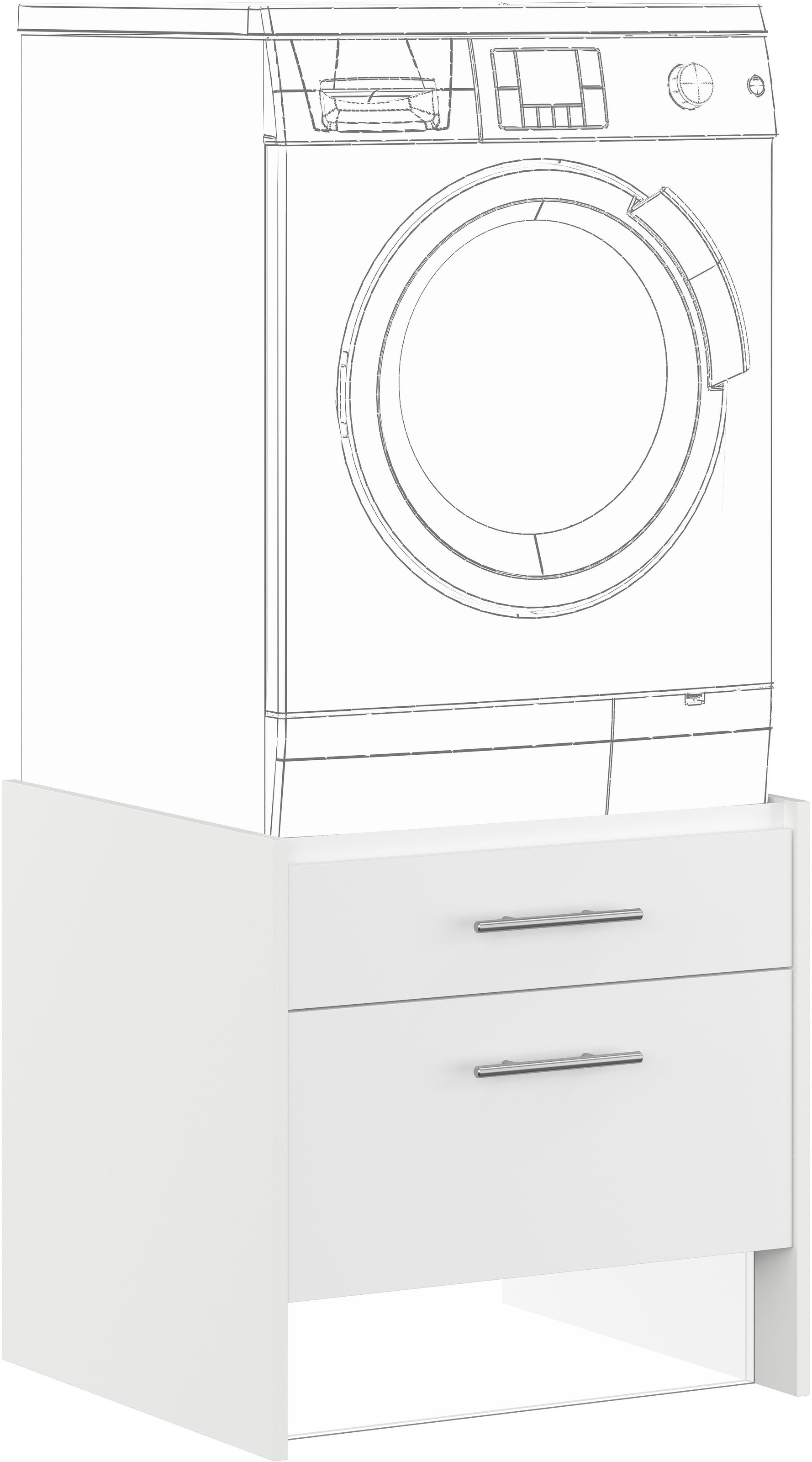 IMPULS KÜCHEN Waschmaschinenumbauschrank »"Turin", Breite 64 cm«