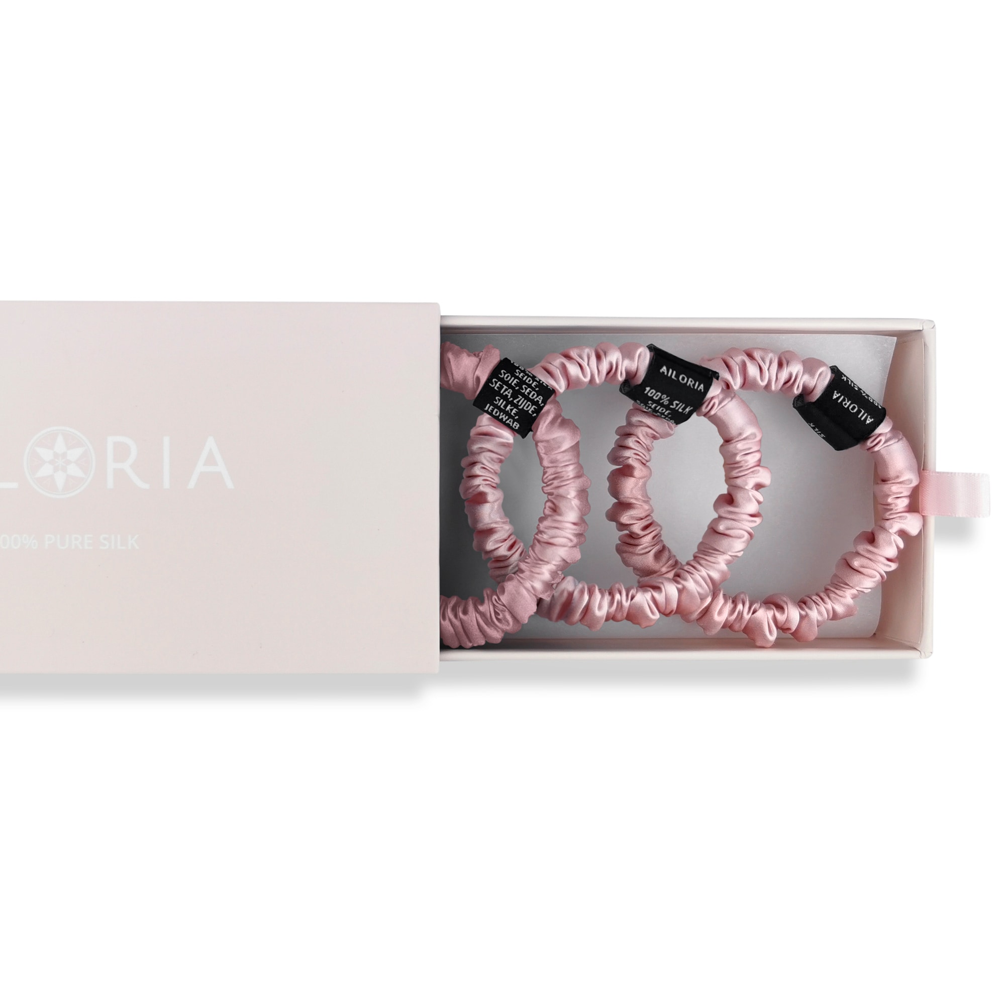 AILORIA Seidentuch »Set 3 Scrunchies S aus Seide DOUX«