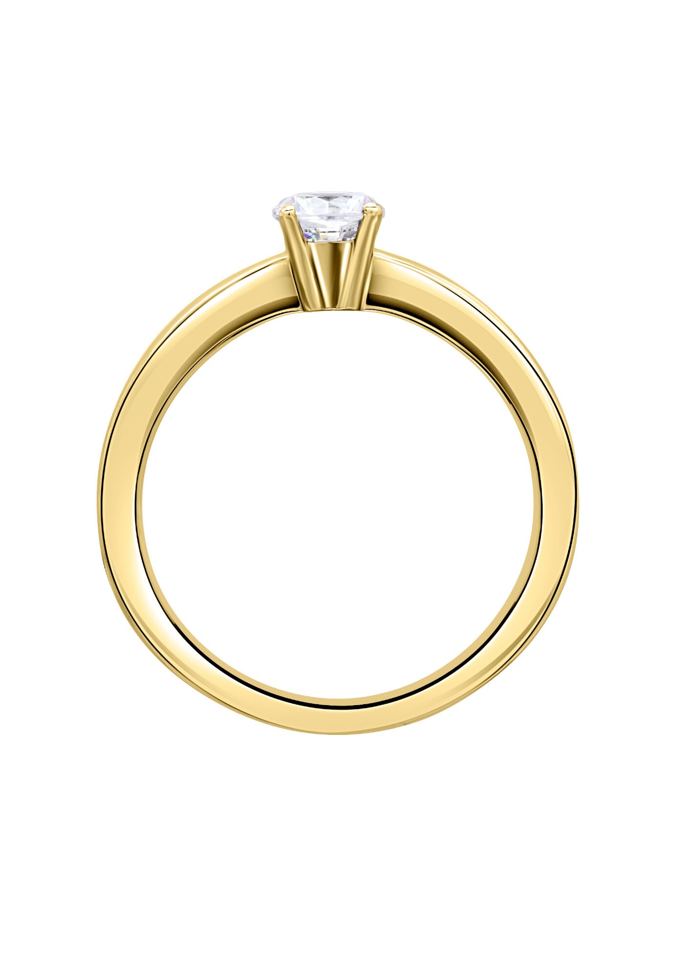 ONE ELEMENT Diamantring »0.1 ct  Diamant Brillant Ring aus 585 Gelbgold«