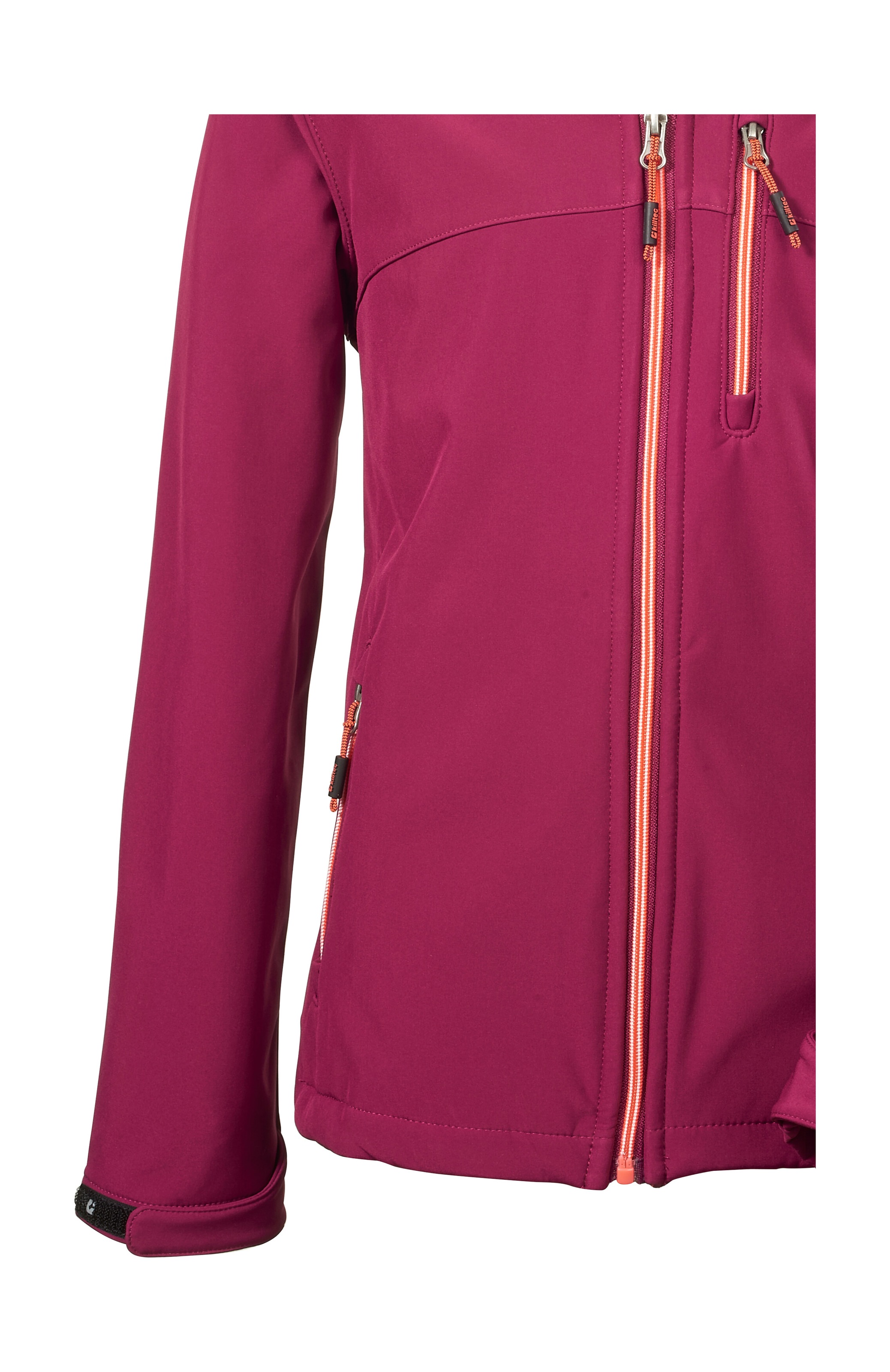 Killtec Softshelljacke »Girls Softshelljacke« Wasserabweisend, verstellbare Kapuze u Ärmel, Fleece-Innenfutter
