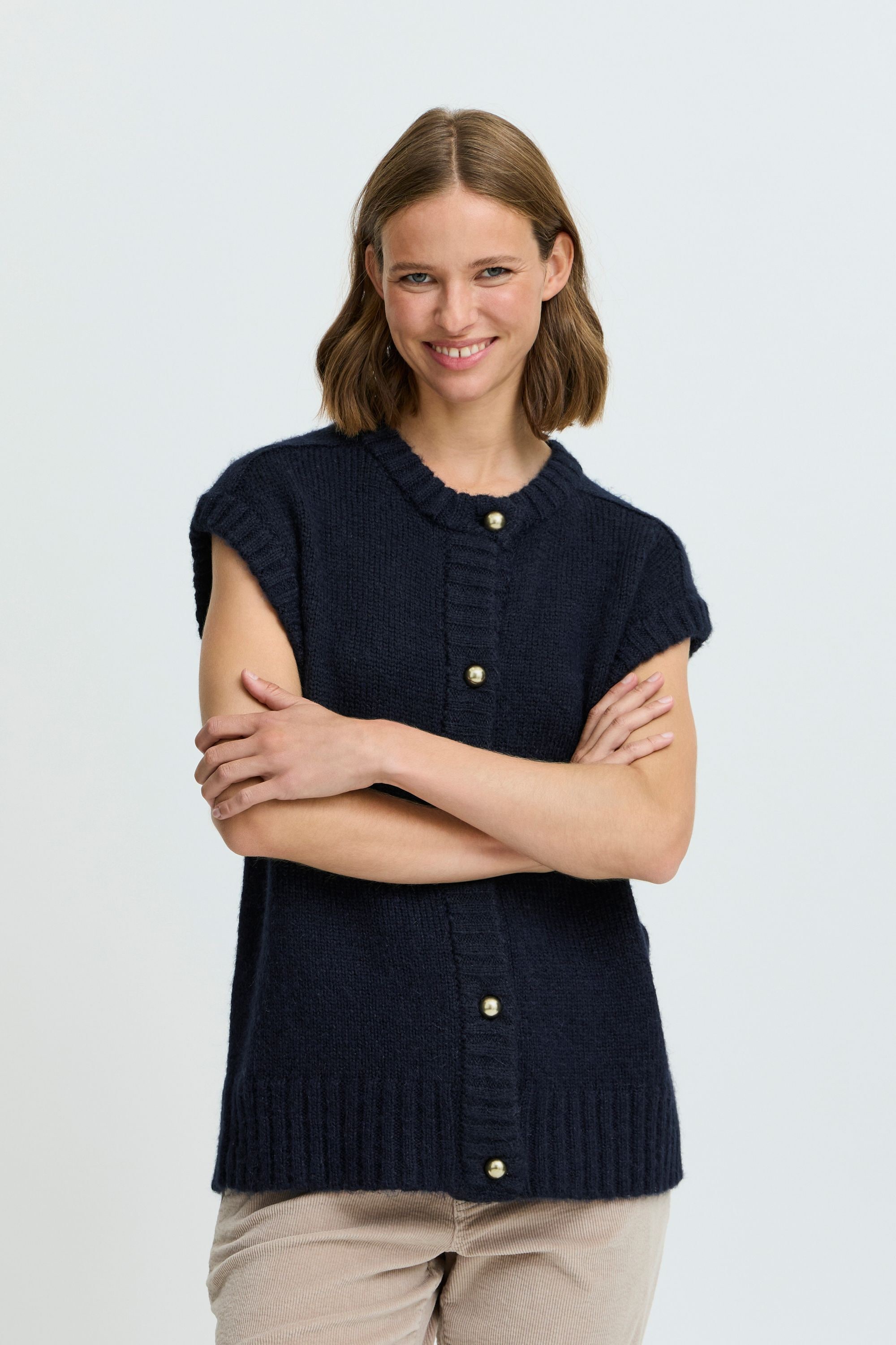 b.young Strickweste »Strickjacke BYOKSANA VEST -«