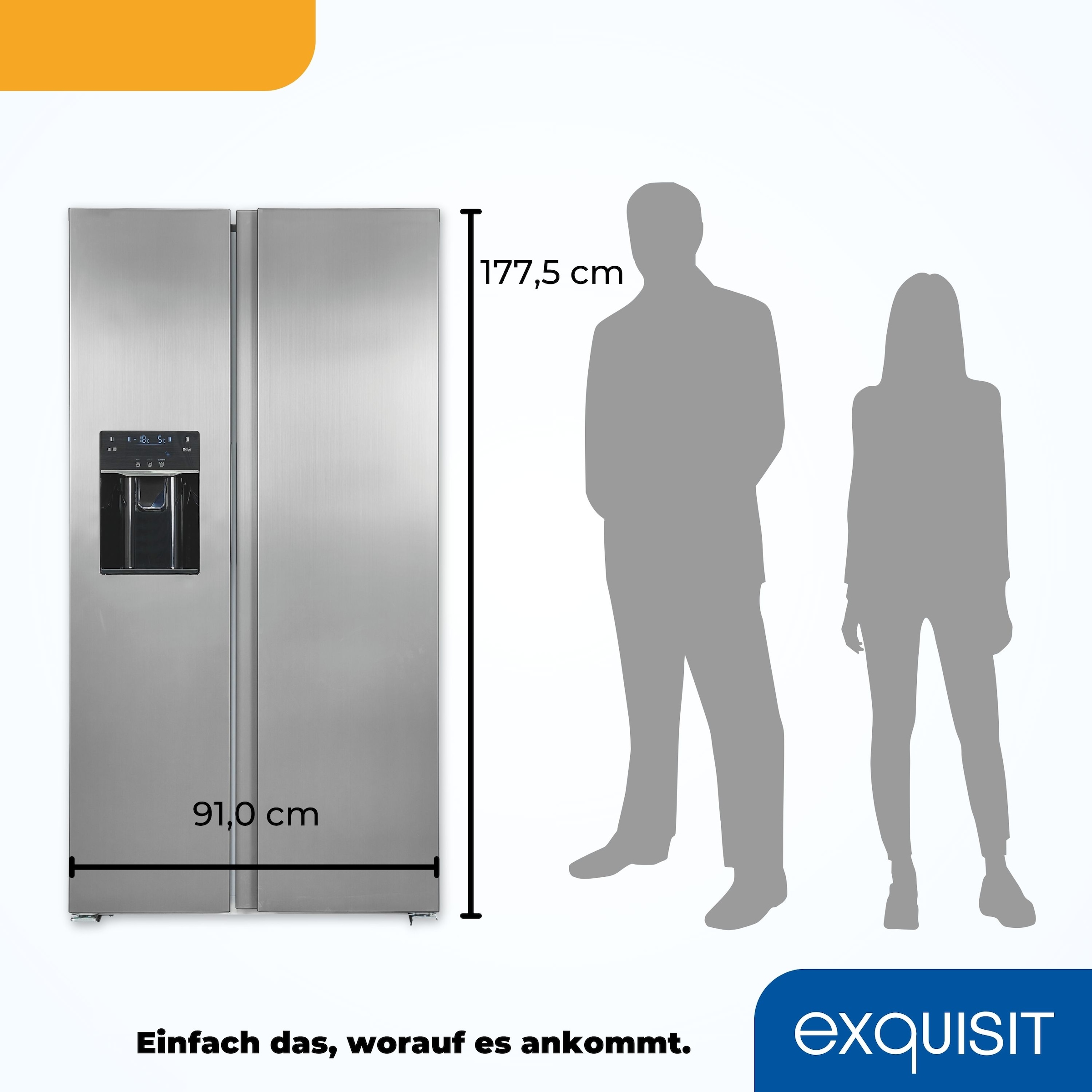 exquisit Side-by-Side »SBS520-CF-040E inoxlook«