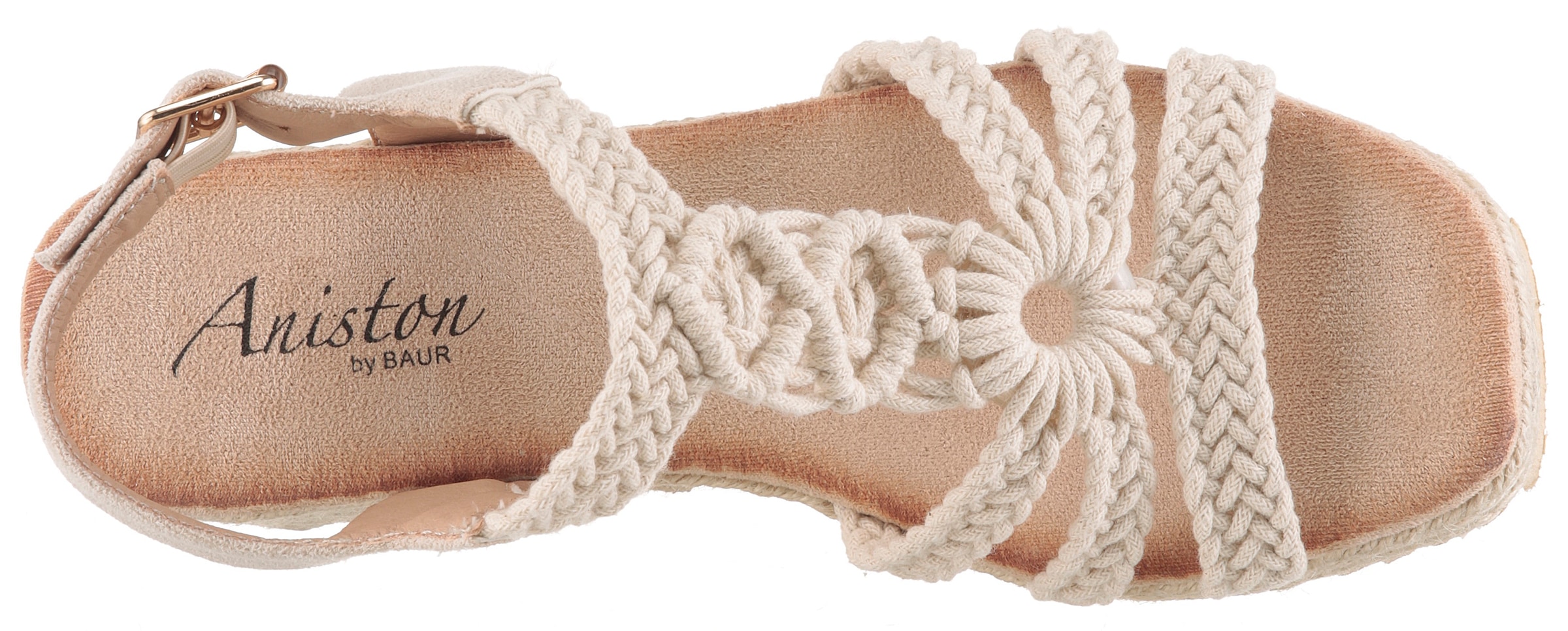 Aniston SHOES Keilsandalette »Upper«  Sommerschuh, Urlaubsschuh, Ethno-Look - NEUE KOLLEKTION