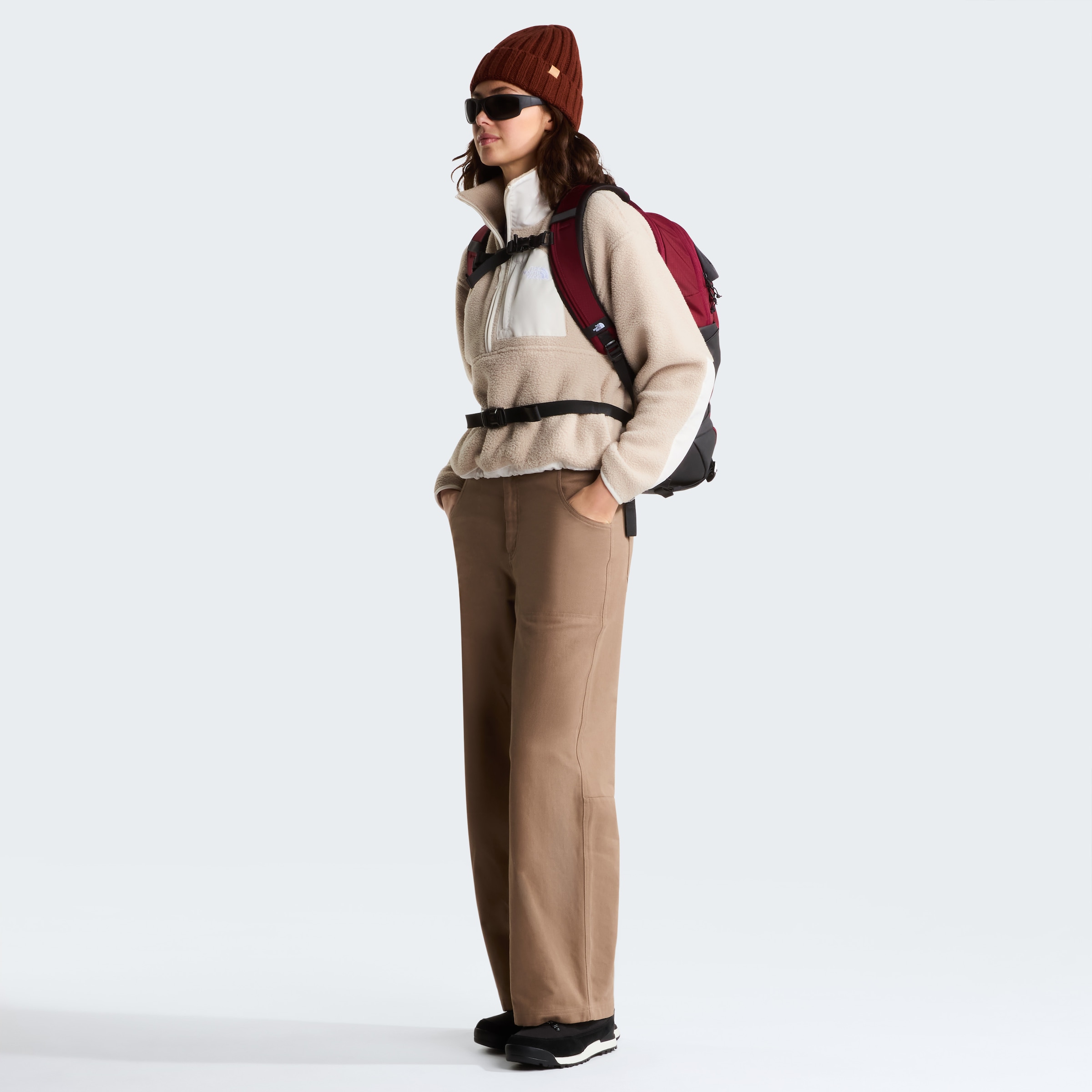 The North Face Fleeceshirt »W YUMIORI OFF PEAK 1/2 ZIP JACKET« Fleeceshirt für Sport- und Outdoor-Aktivitäten, mit Rundhalsausschnitt