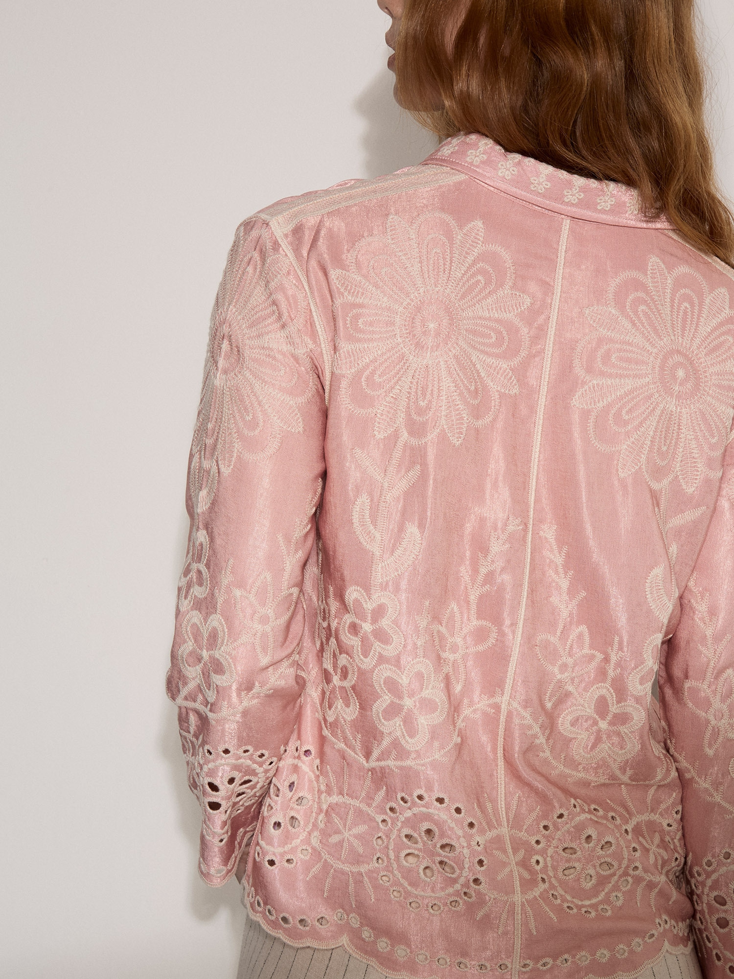 Apricot Spitzenbluse »Geblümte Bluse« mit Stickerei