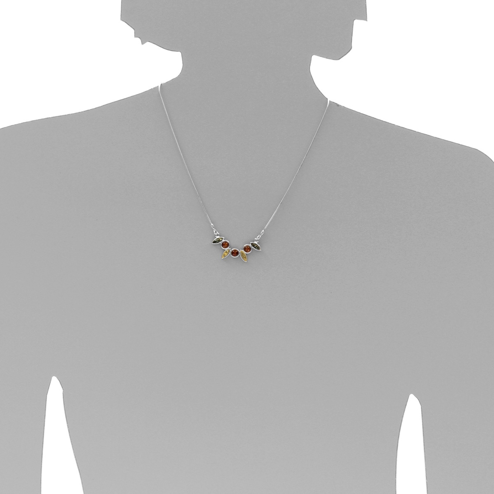 OSTSEE-SCHMUCK Collier »- Sigrun - Silber 925/000 - Bernstein«