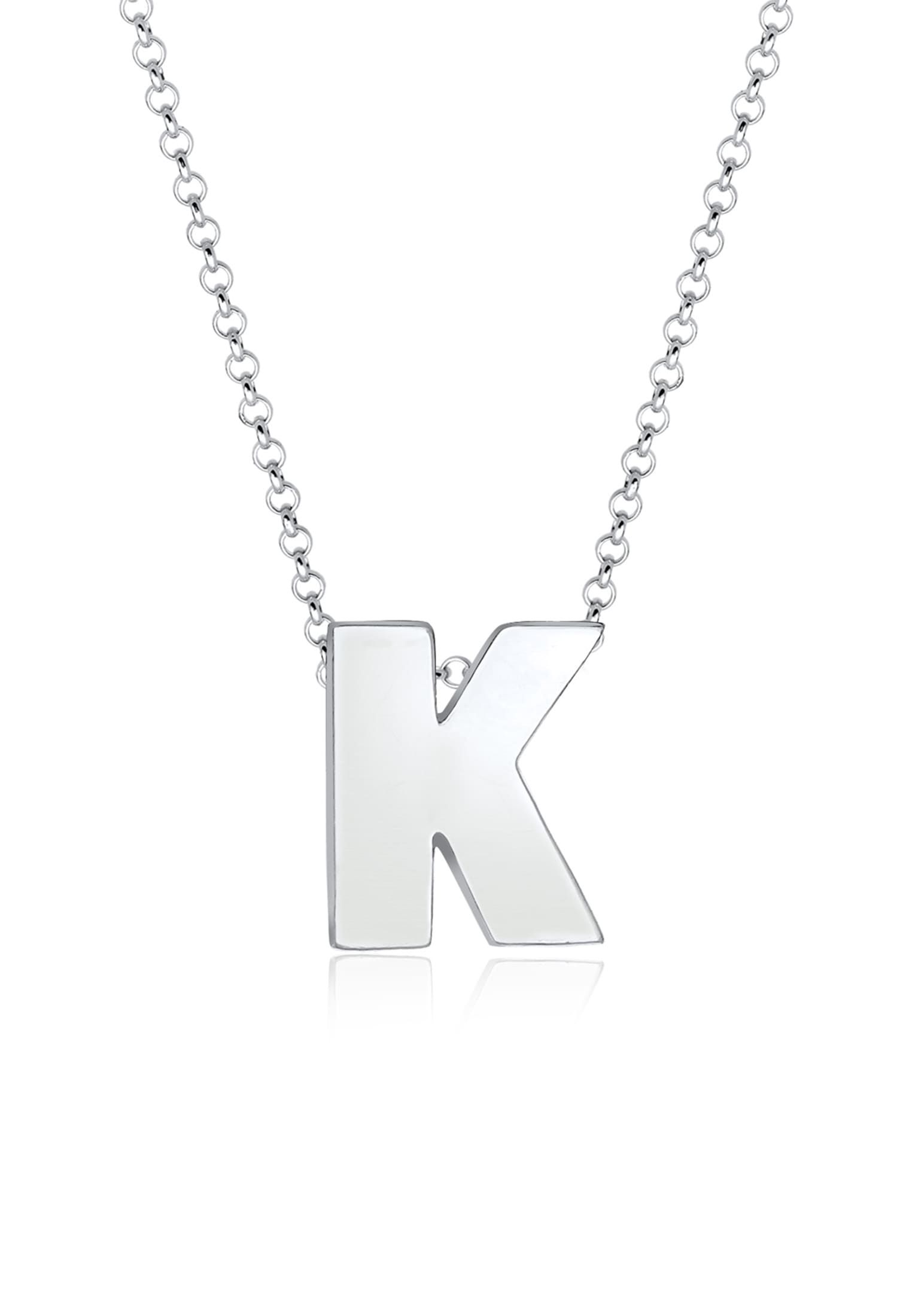 Elli Kette mit Anhänger »Halskette Buchstabe K Initialen 925 Sterling Silber«