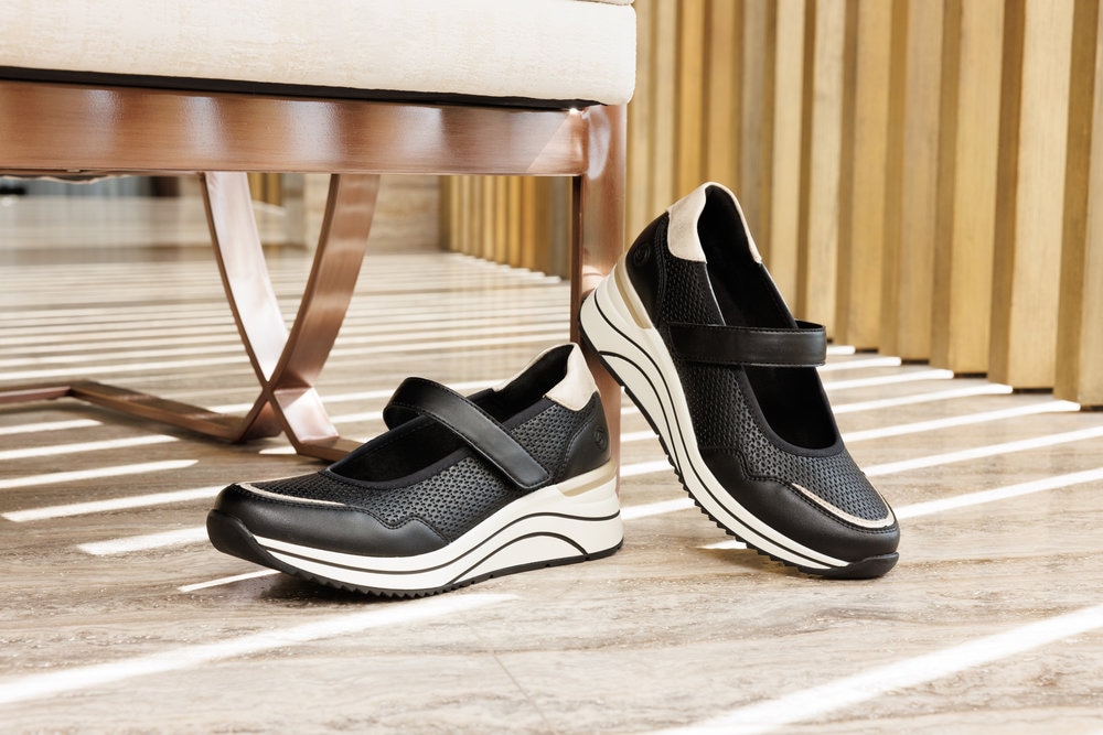 Remonte Riemchenballerina, Keilabsatz, Halbschuh, Freizeitschuh mit Soft-Einlage