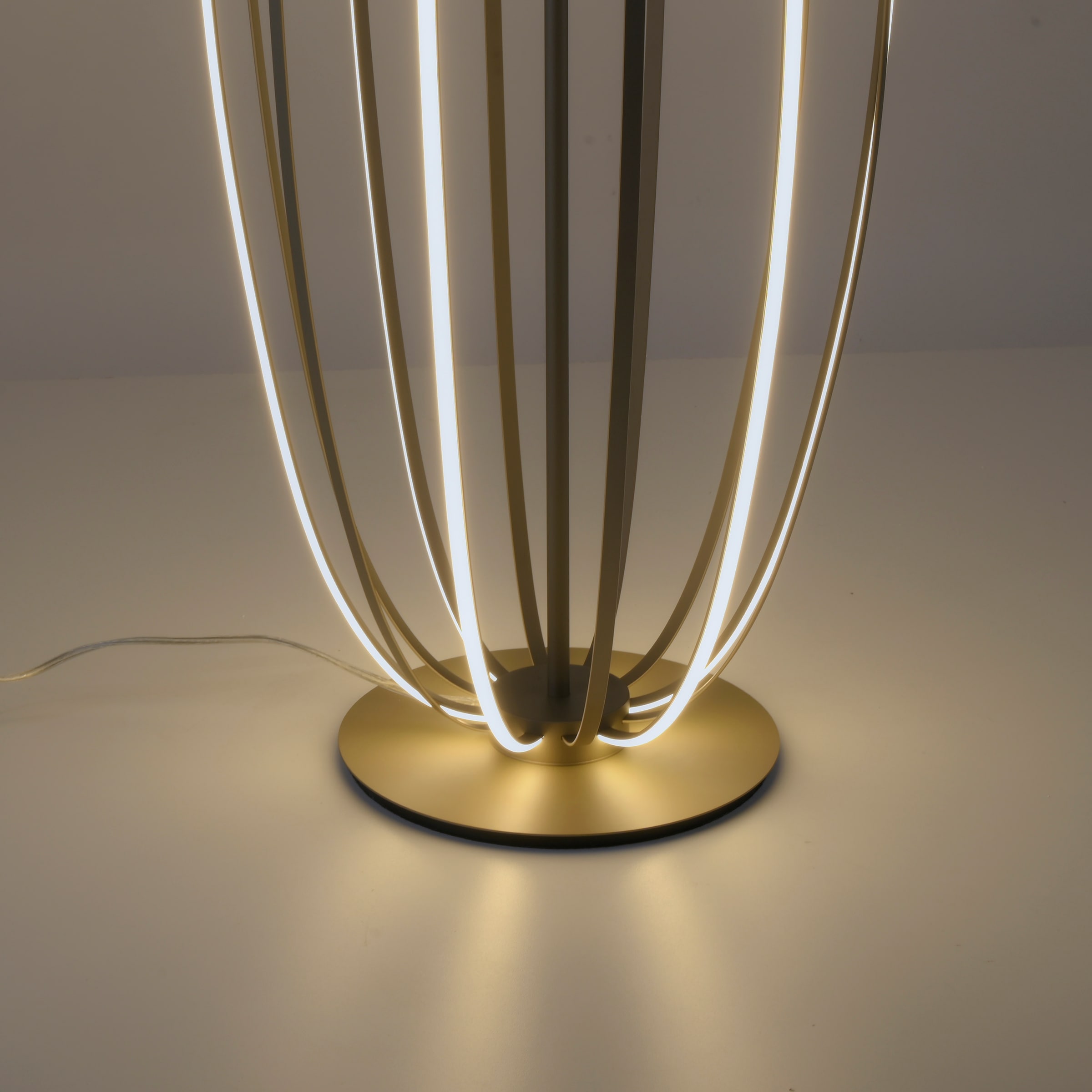 Paul Neuhaus LED Stehlampe »ELVARA« LED-Board 1 Stk. Warmweiß Stufenlos dimmbar über Schnurdimmer, Warmweiße Lichtfarbe (3000K)