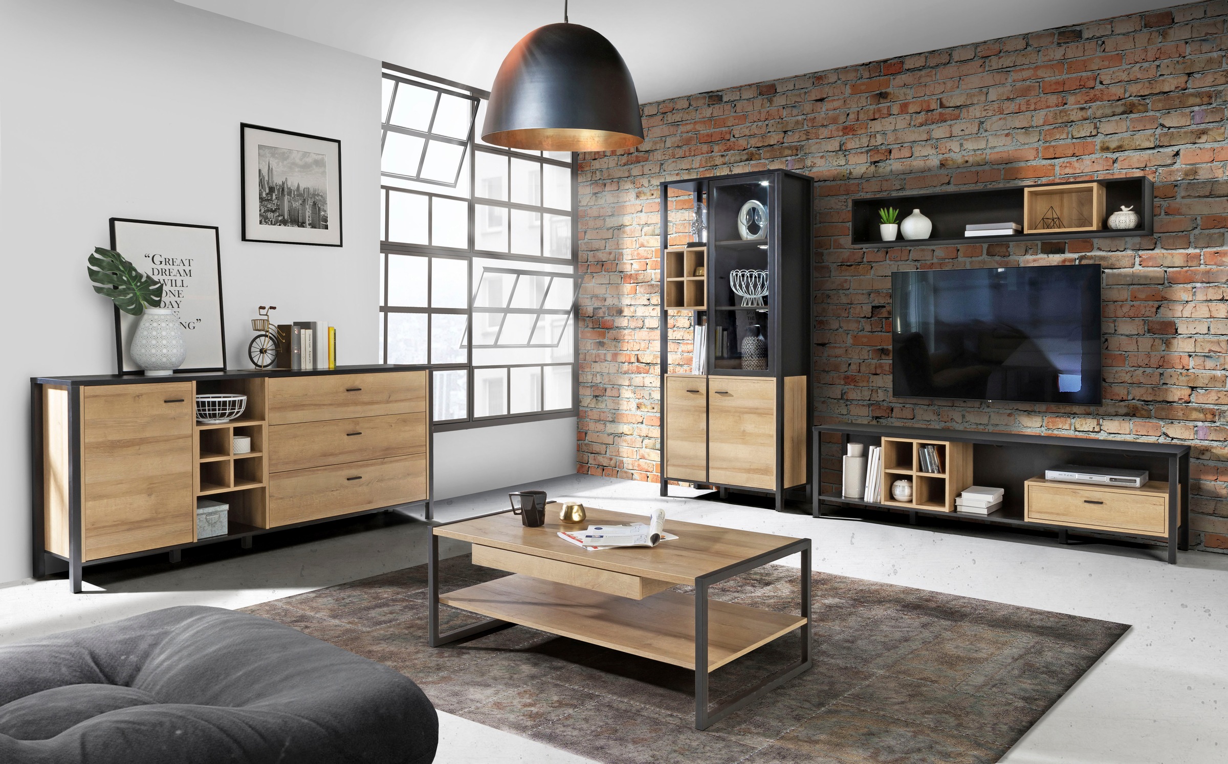 FORTE Lowboard »High Rock«, TV-Schrank, TV-Board, Breite ca. 181 cm
