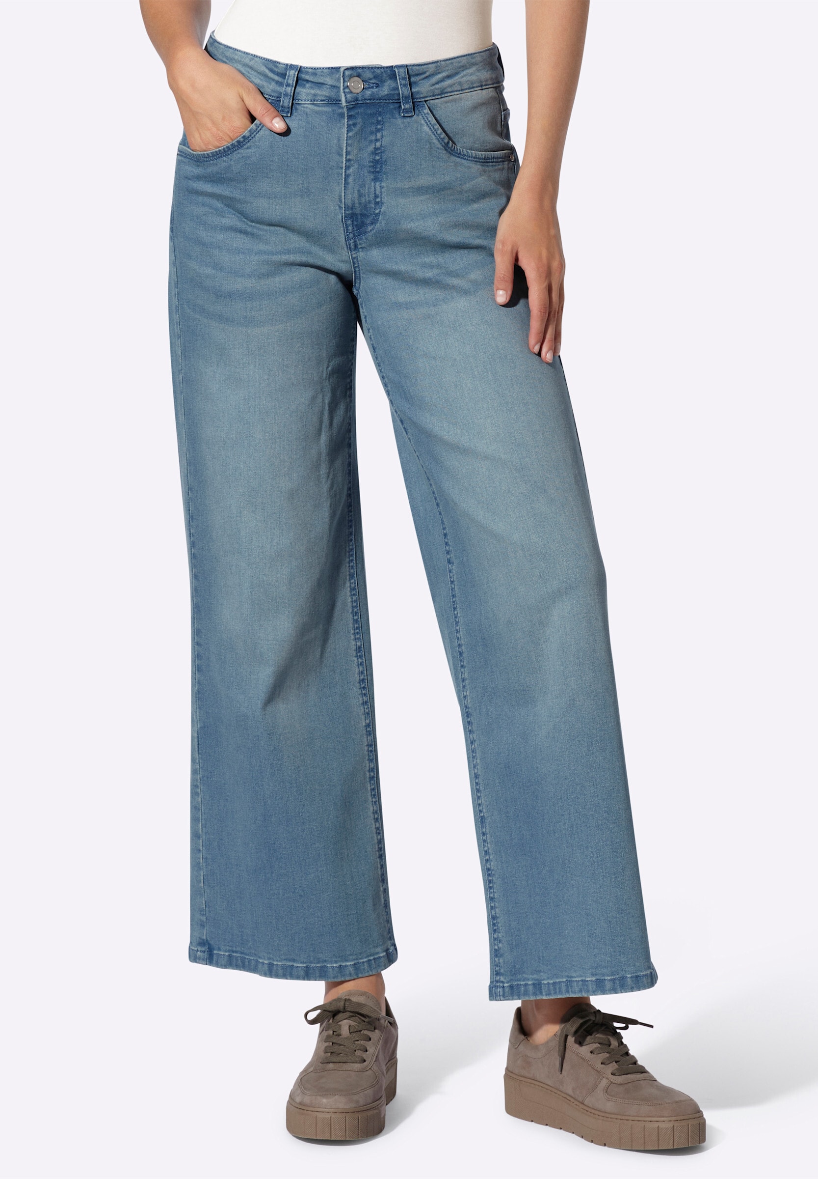 heine 5-Pocket-Jeans »Jeans 5-Pocket-Jeans mit weitem Bein«
