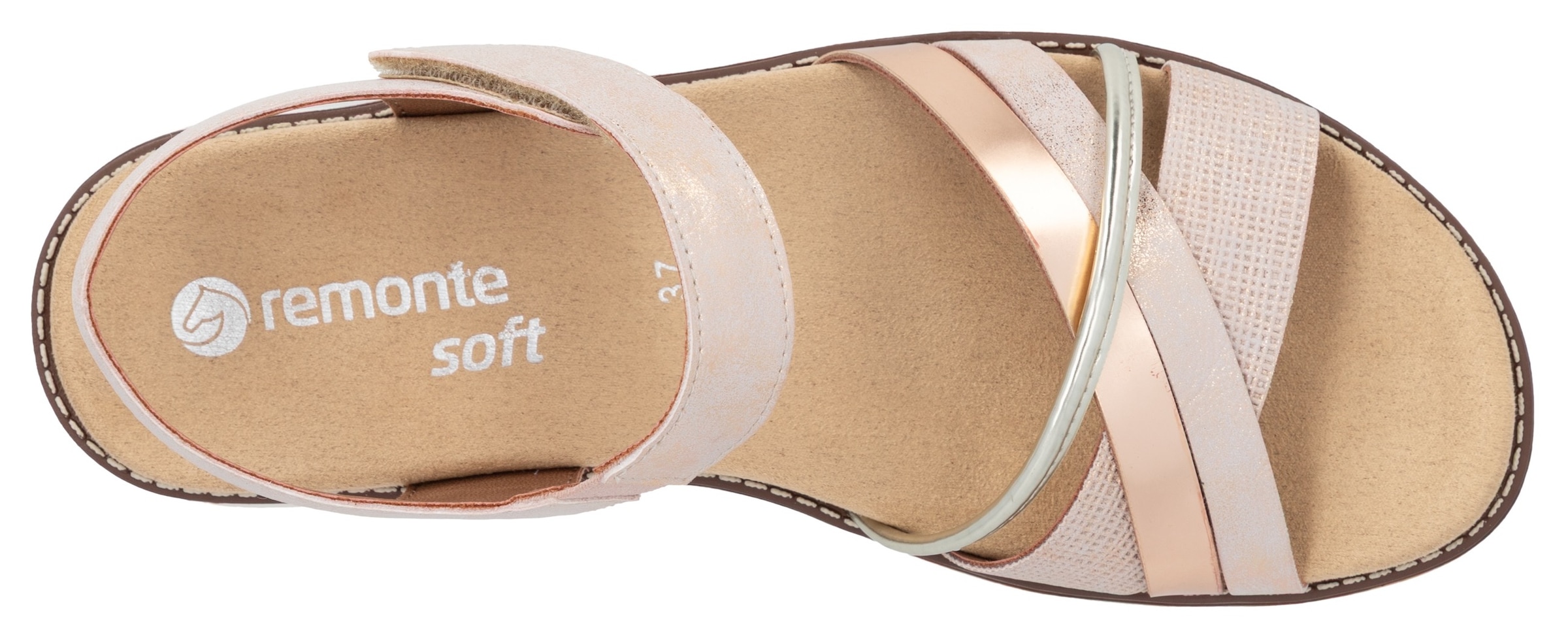 Remonte Riemchensandale  , Keilabsatz, Sommerschuh, Sandalette mit herausnehmbarer Softeinlage