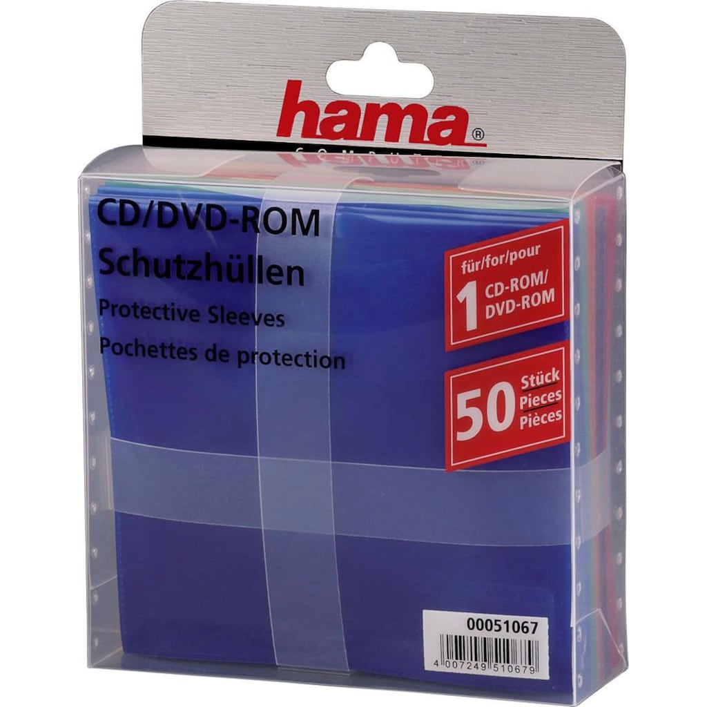 Hama CD-Hülle »CD-/DVD-Schutzhüllen 50, Farbig«