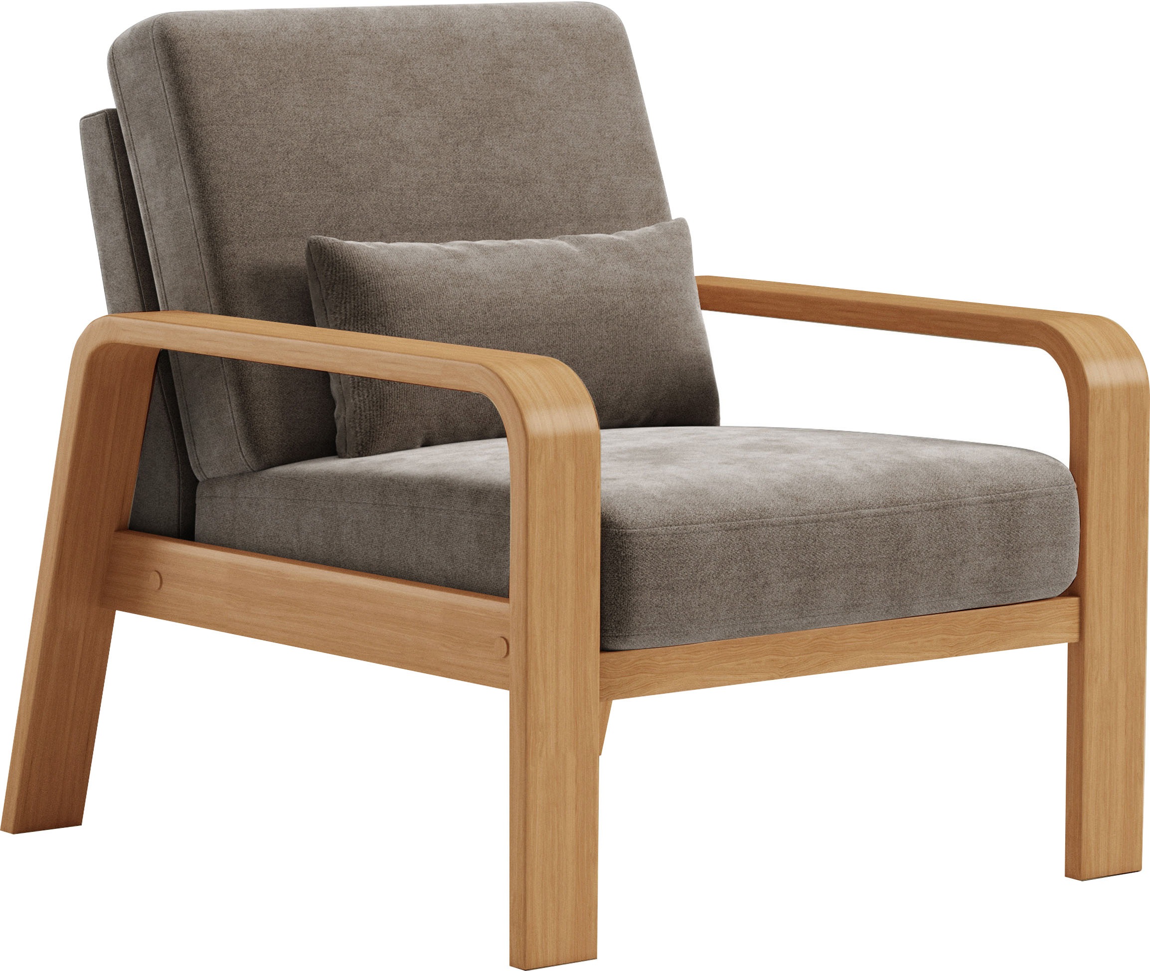 sit&more Sessel »Kolding«, Armlehnen aus eichefarbigem Buchenholz, verschiedene Bezüge und Farben
