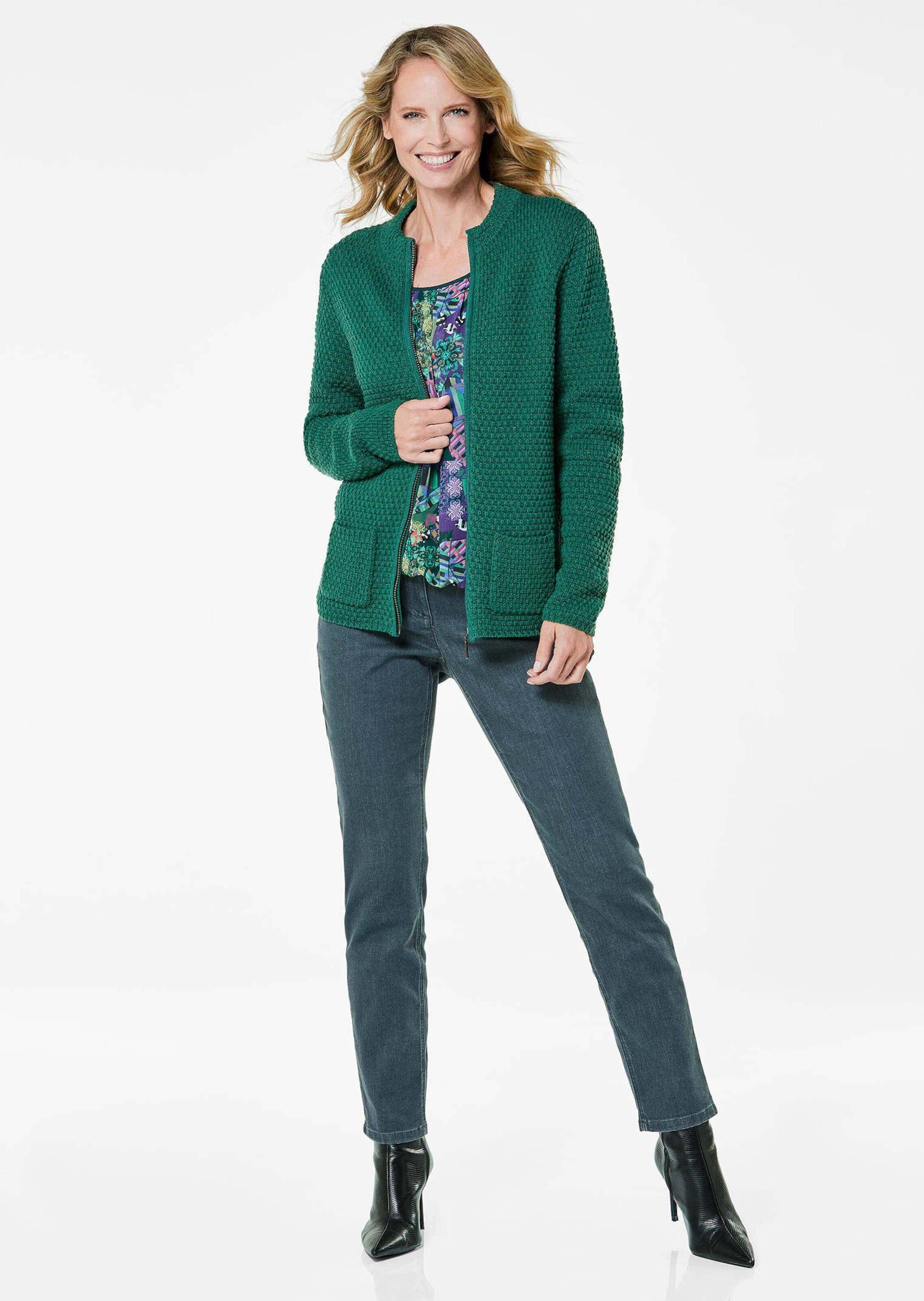 GOLDNER Strickpullover »Elegante Wolljacke mit Noppenstruktur« 3D-Effekt-Struktur