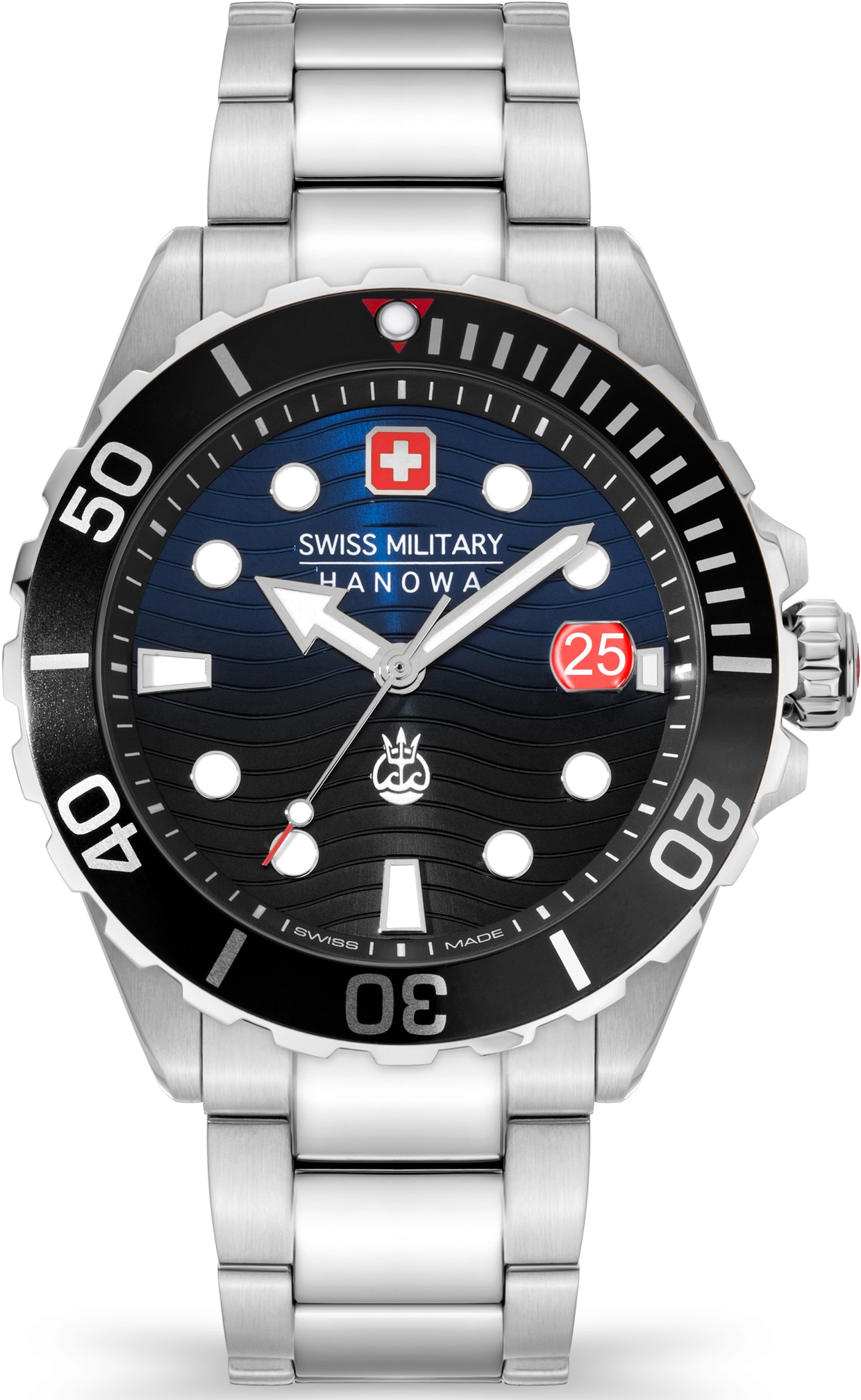 Swiss Military Hanowa Quarzuhr »OFFSHORE DIVER II, SMWGH2200302«, Armbanduhr, Herrenuhr, Schweizer Uhr, Datum, Saphirglas, Swiss Made