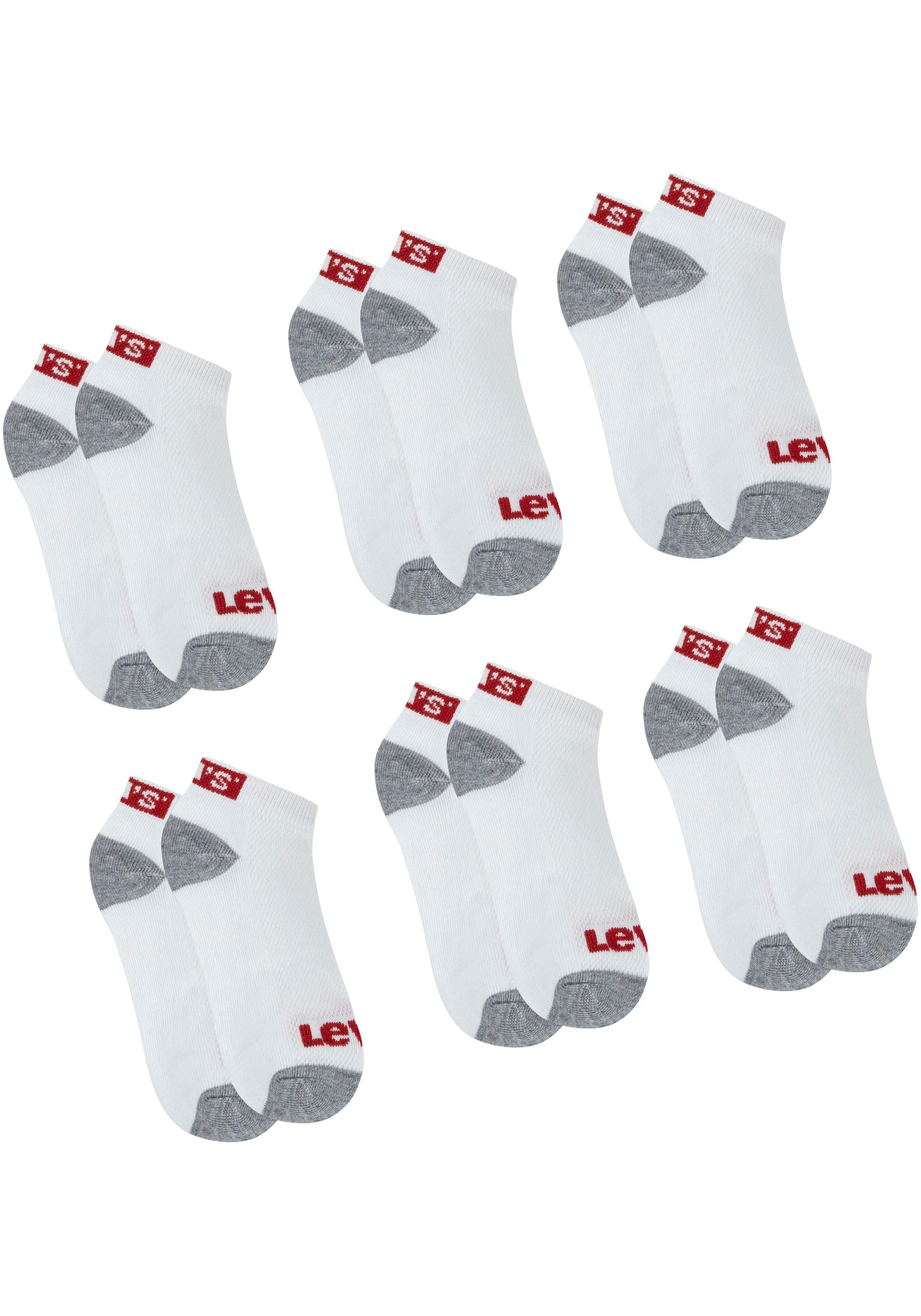 Levi's® Kids Kurzsocken »LHN BOX TAB LOW CUT 6PK MarkeL« Packung, 6 Paar tlg. UNISEX