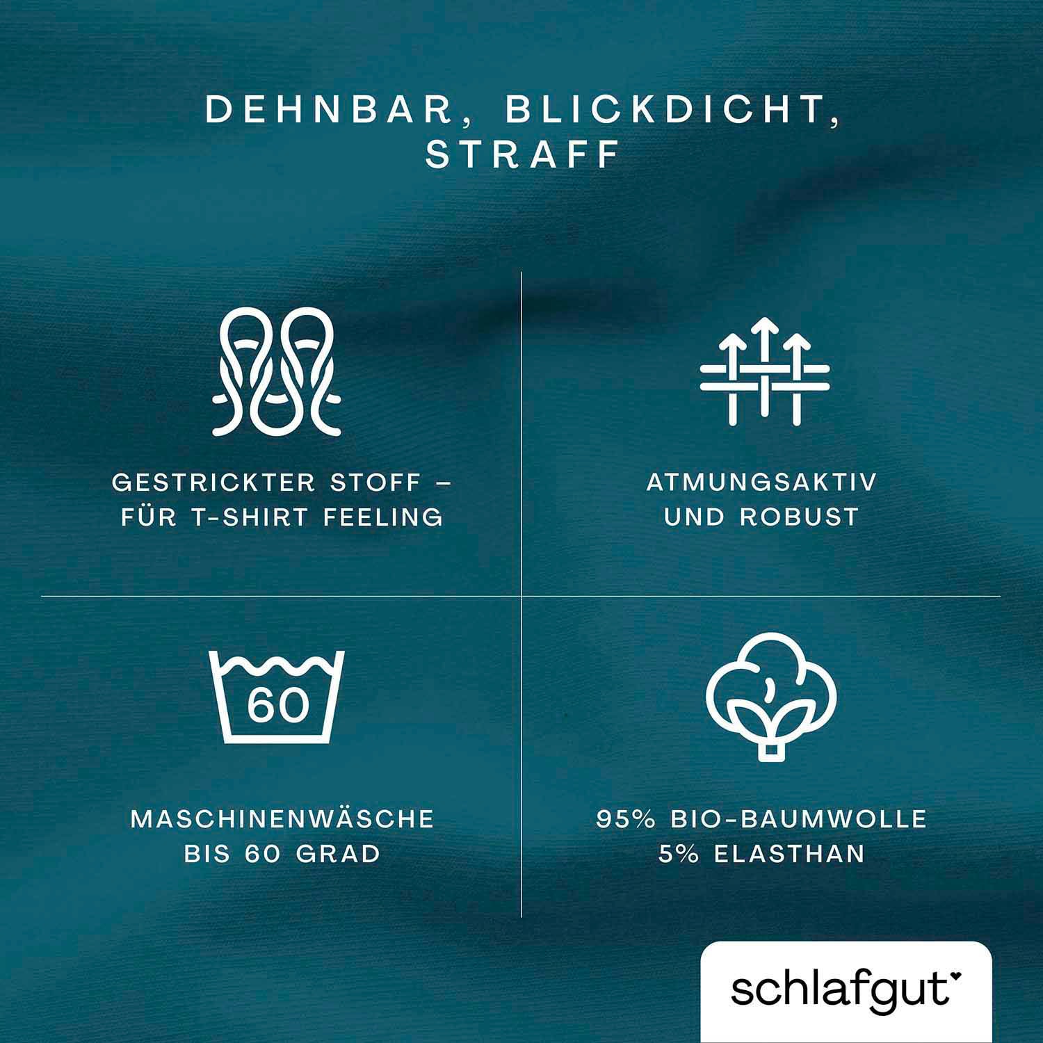 Schlafgut Spannbettlaken »PURE BOXSPRING in Gr. 90x200, 140x200 oder 180x200, für Boxspringbett«, aus Bio-Baumwolle, für Matratzen bis 40 cm Höhe, Bettlaken