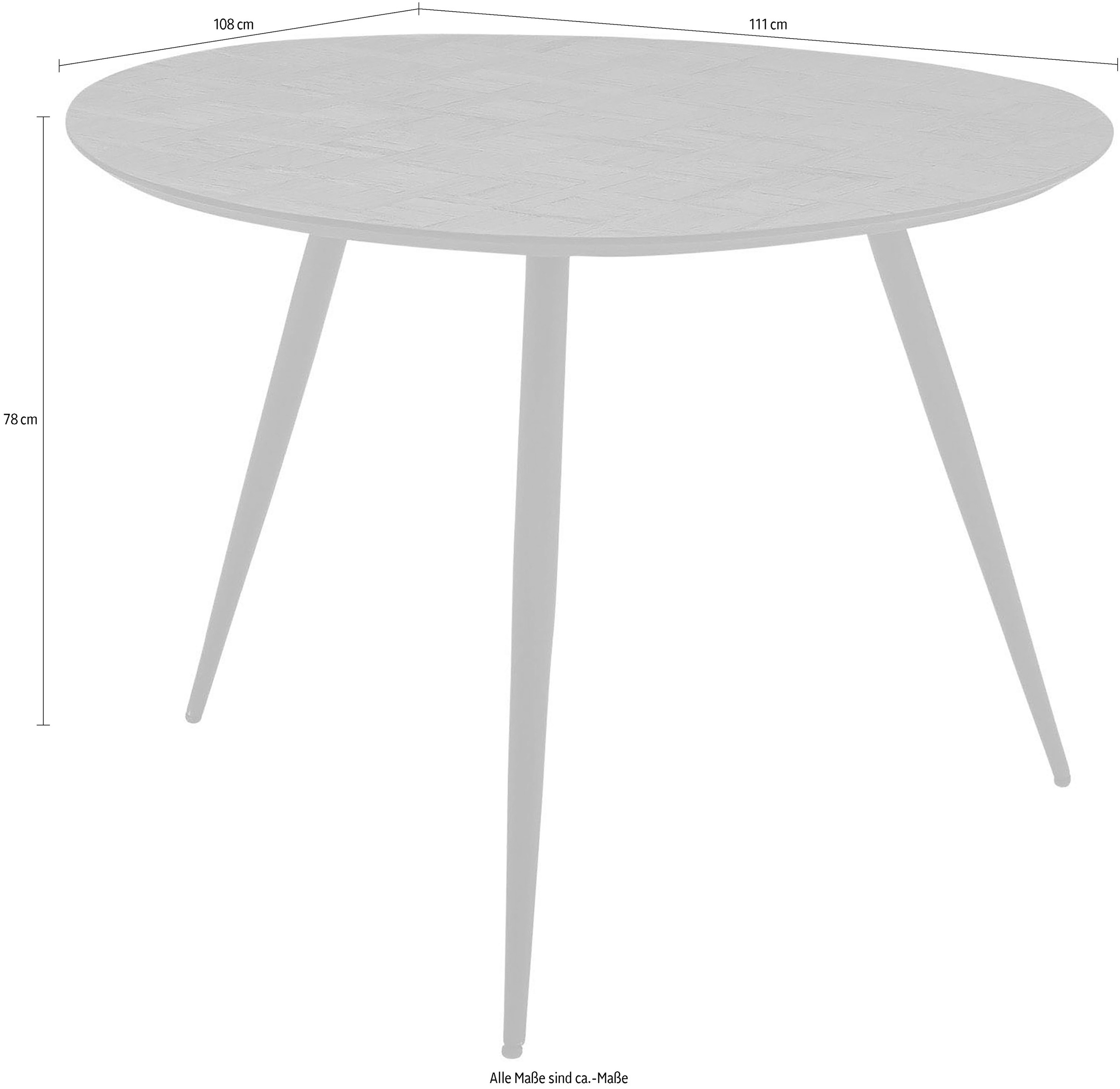 Stolkom Esstisch »Joe«, Massivholz Teak recycelt, Tisch mit Mosaik Muster