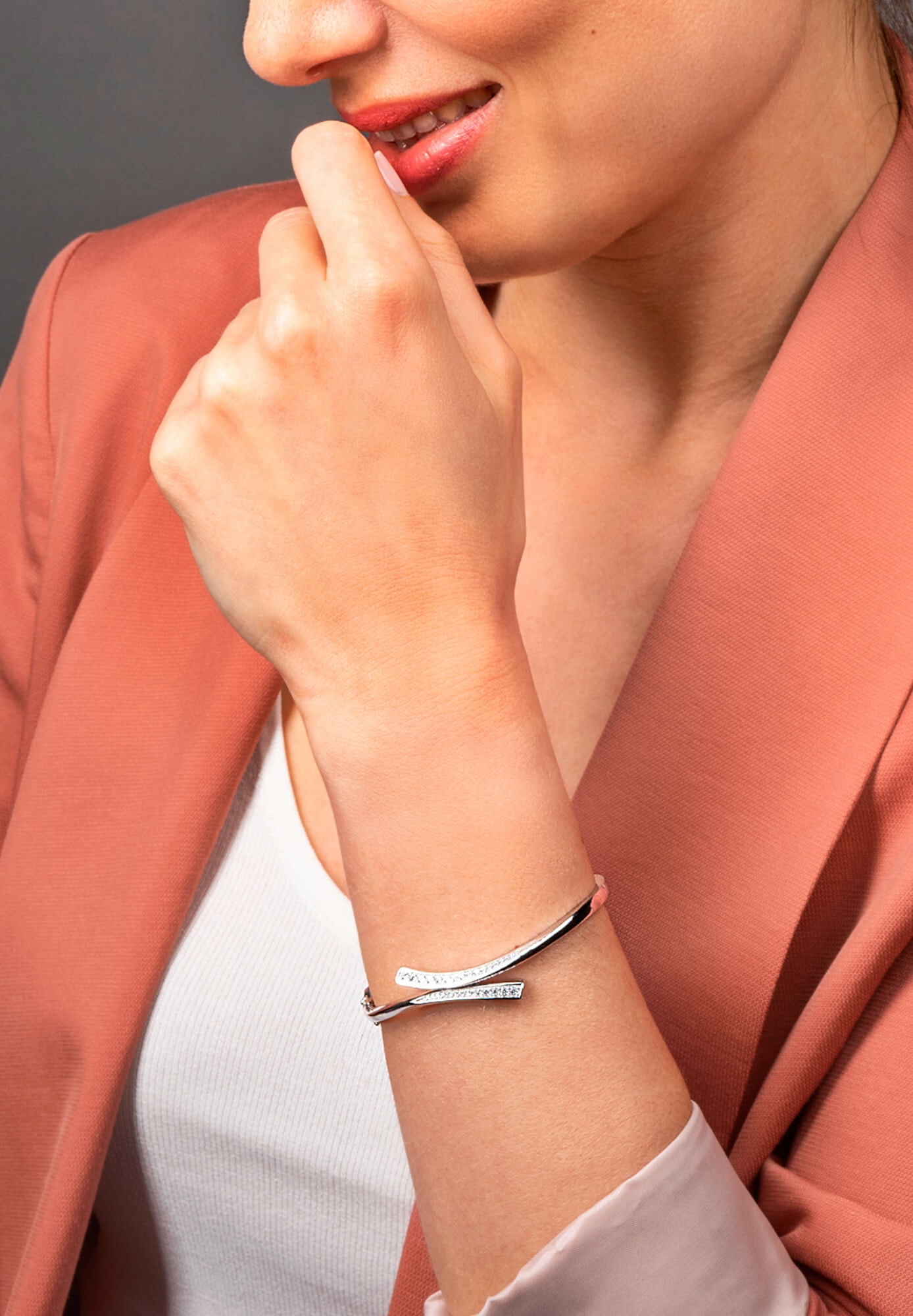ONE ELEMENT Armreif »Zirkonia Armreif aus 925 Silber«