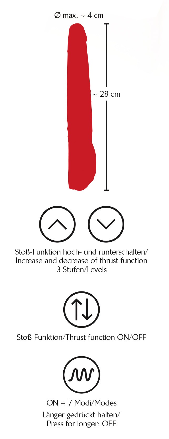 You2Toys Vibrator »Vibrator Red Push«
