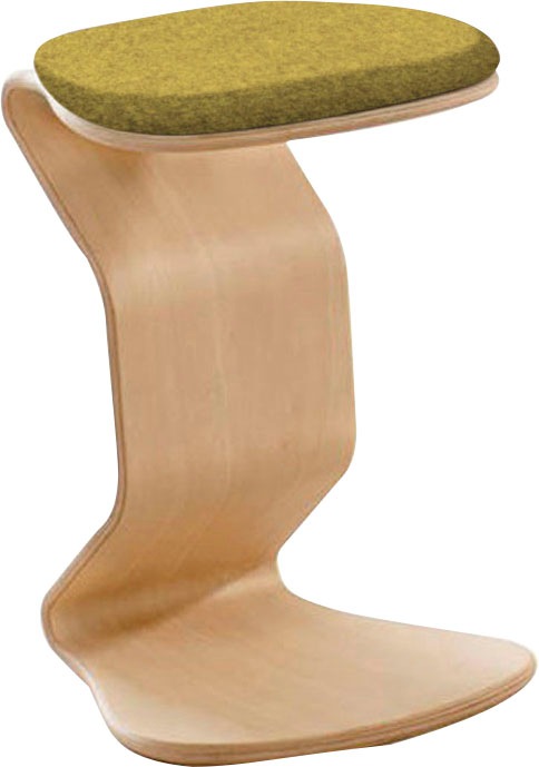 Mayer Sitzmöbel, Sitzhocker »1116« 1 Stk. tlg. NEST NATURE Hocker medium mit flachem Kokos-Sitzpolster 1116, Senfgelb, 100% reine Schurwolle, B/H/T: 