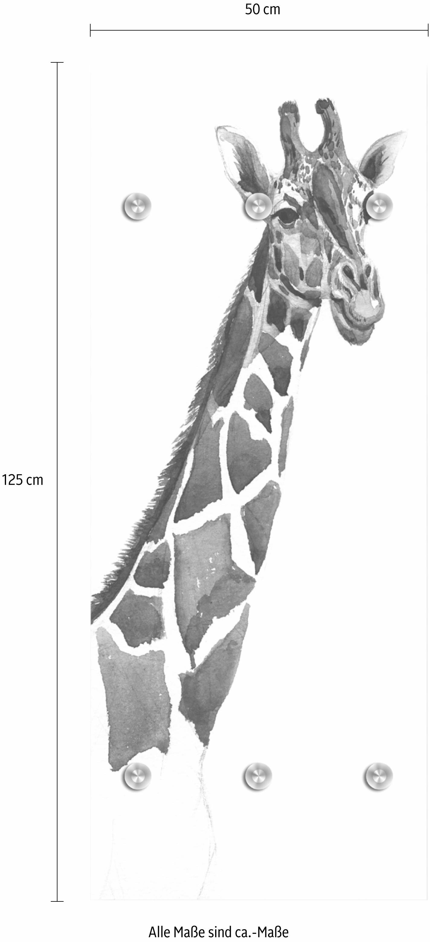 queence Garderobenleiste »Giraffe« mit 6 Haken, 50 x 120 cm