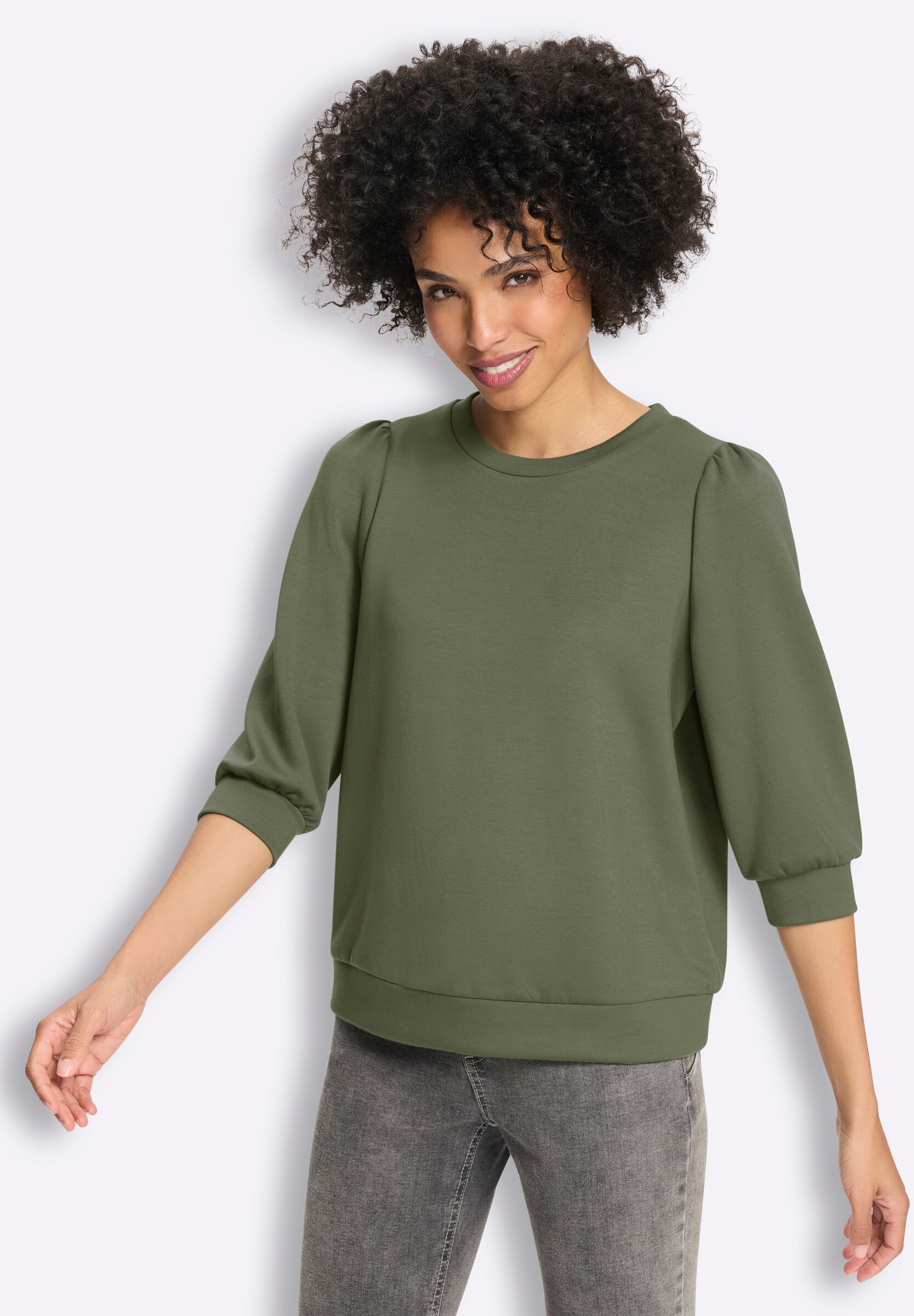 heine Sweatshirt »Sweatshirt Sweatshirt mit 3/4-Arm«
